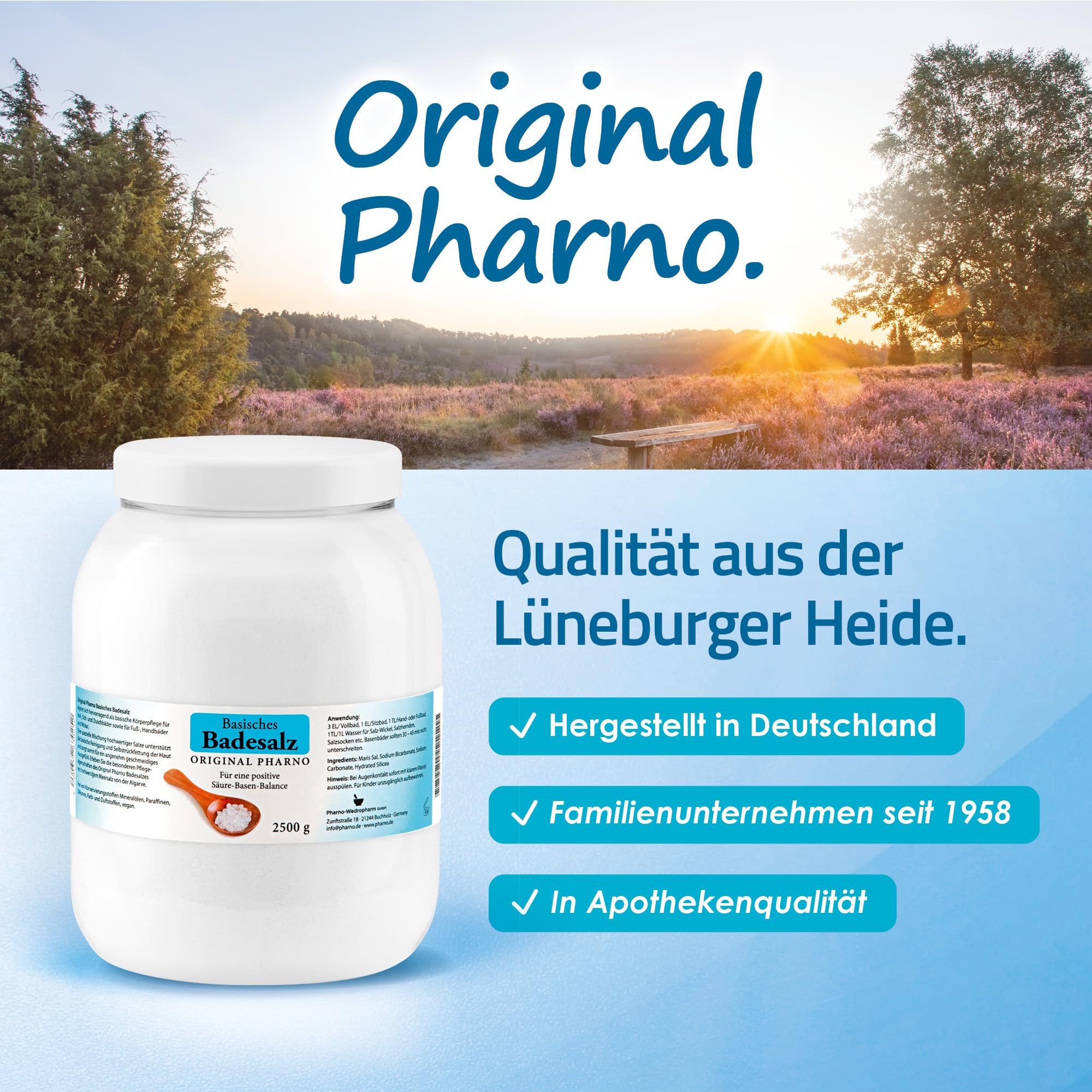 Basisches Badesalz - Original Pharno - 2.500g