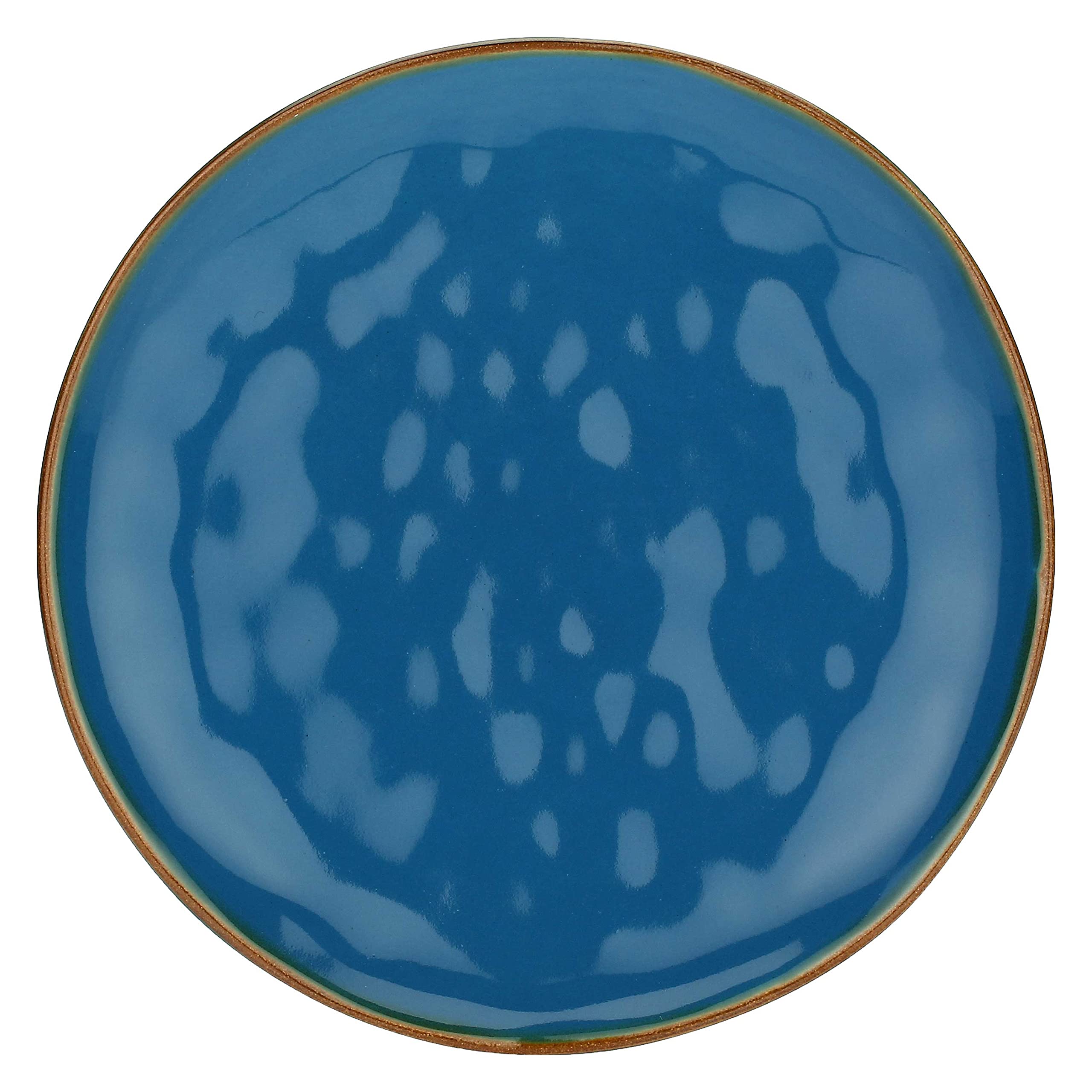 Rose & Tulipani Concerto Piatto Frutta Blu Avio 20cm Set 4 Pezzi Stoneware