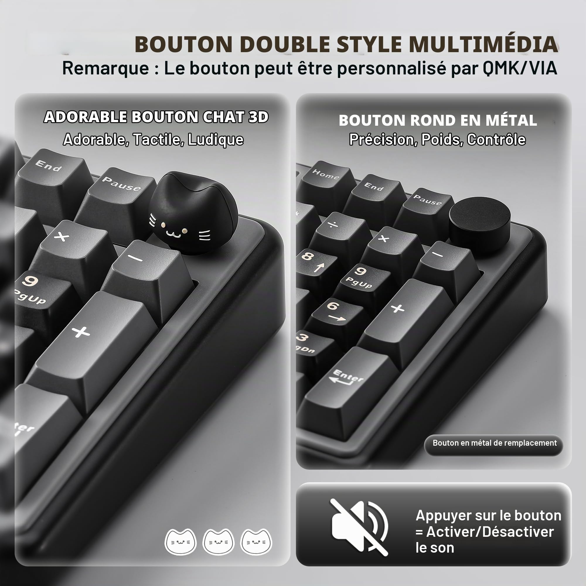 YUNZII B98 Pro Clavier Mécanique Gaming sans Fil (Noir, Candy) | 96% avec Pavé Numérique et Molette Chat, Bluetooth 5.0/2.4G/USB-C, Gasket, Hot-Swap, RGB, QWERTY, pour Win/Mac