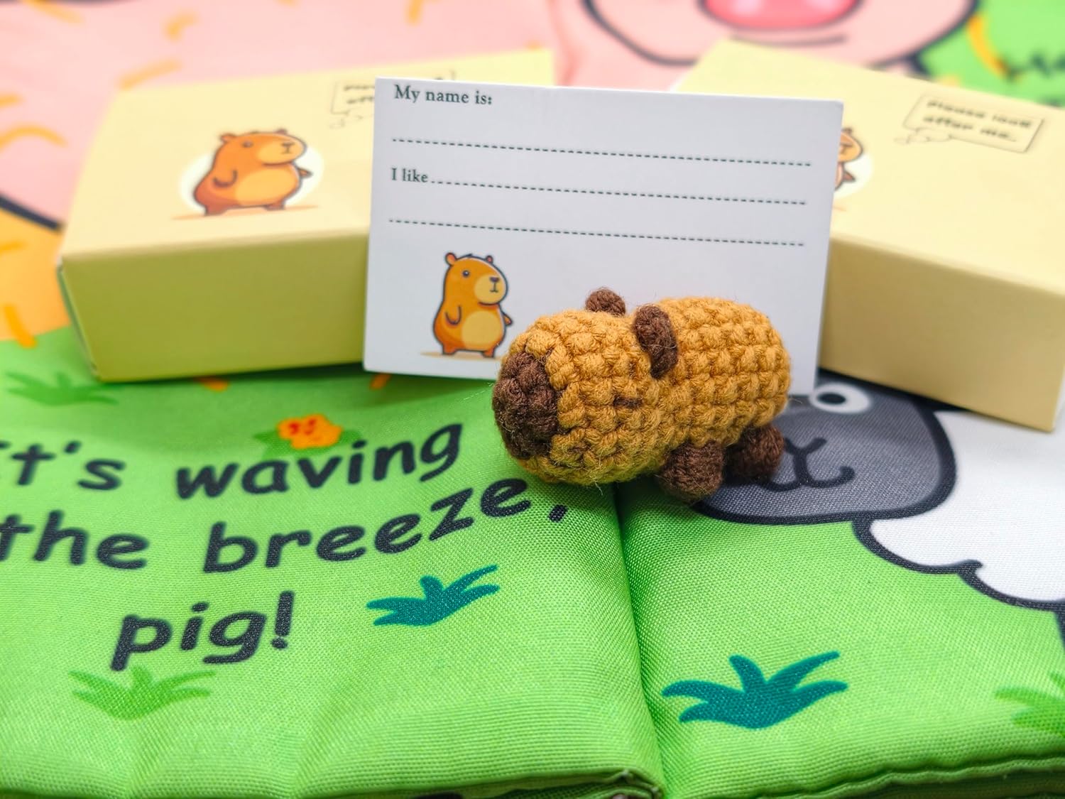 Mothers Day Gifts I Love You Capybala Crochet Gift for Teen Boy Girl Birthday Gift for Boyfriend Girlfriend Her or Him