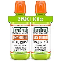 Vista 1 de TheraBreath Enjuague oral de boca seca, menta hormigueante, formulado por dentistas, 16 onzas líquidas (paquete de 2)