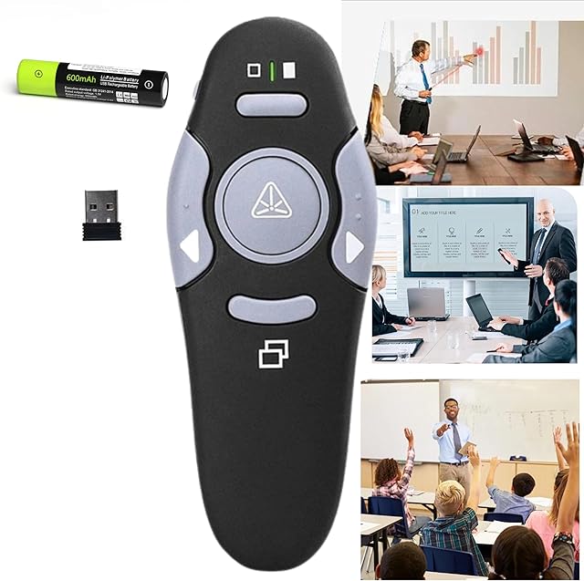 Apresentador Slider Apontador Laser PowerPoint Controle Sem Fio spotlight Vm