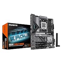 GIGABYTE B850 EAGLE WIFI6E Scheda Madre – CPU AMD Ryzen Serie 9000, VRM digitale 8+2+2 fasi, fino a 8200MHz DDR5 (OC), 1xPCIe 5.0 + 2xPCIe 4.0 M.2, LAN GbE, WIFI 6E, USB 3.2 Gen 2