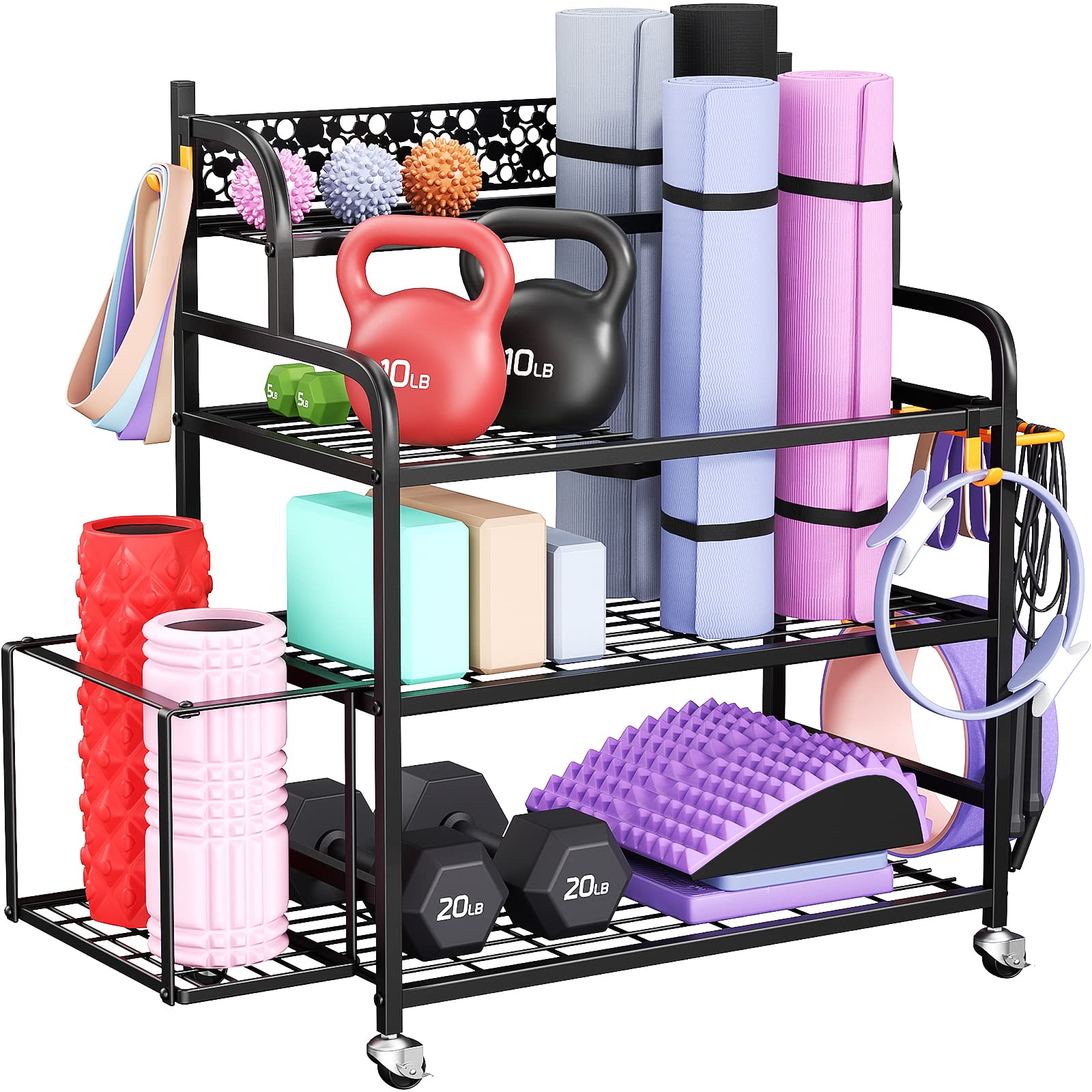 Home Gym Storage Rack, Yoga Mat Storage Rack Yoga Mat Holder, VOPEAK