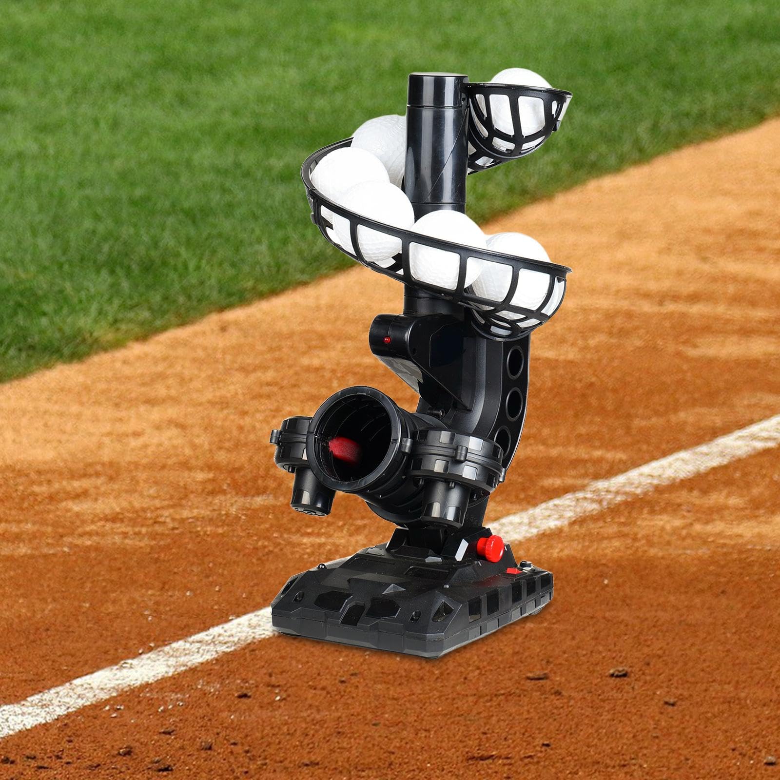 Oshhni Máquina lanzadora de béisbol portátil para práctica de bateo y fildeo en Interiores y Exteriores.
