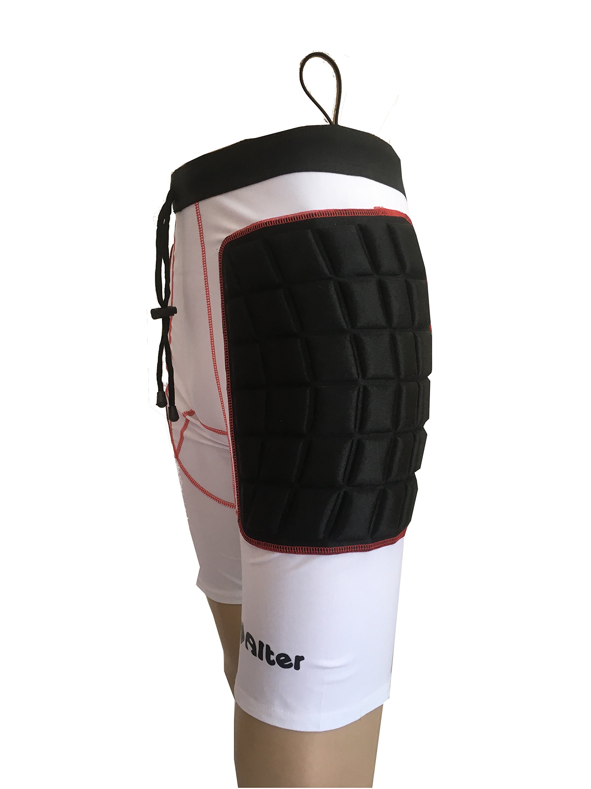 Walter Kepeer - Pantalones de Portero con Protecciones Laterales, Bia-Nero, XS