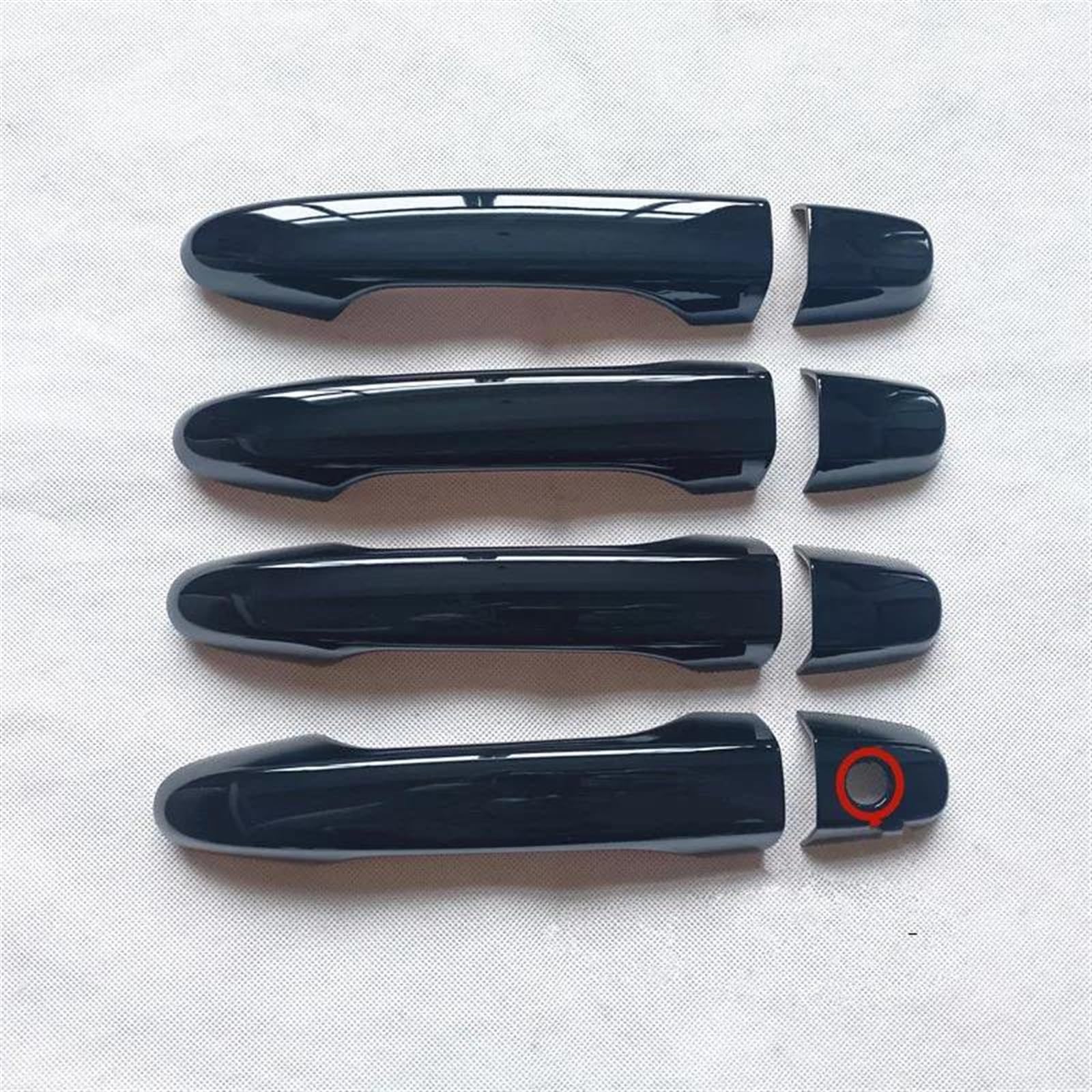 CSSPDM Chrome Carbon Fiber Car Door Handle Cover Trim for Civic 9 9th 2012 2013 2014 2015 Stickers Overlay(B)