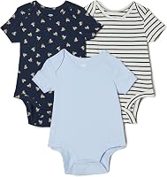 Amazon Essentials x Sofia Grainge Unisex Baby Short Sleeve Crewneck Bodysuit - Soft Stretch Cotton Comfort