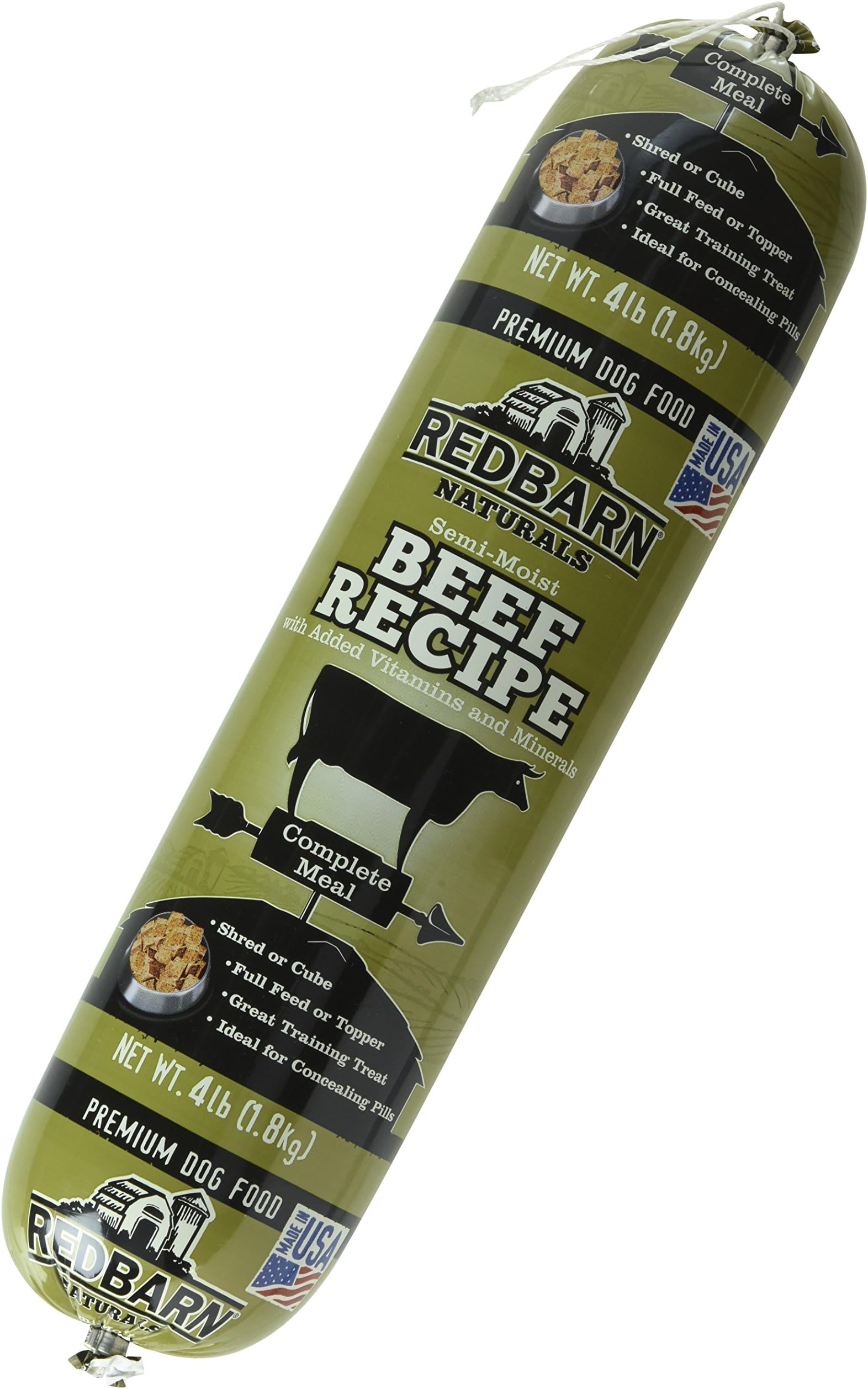 Redbarn AllNatural Premium Rolled Dog Food, Beef Recipe