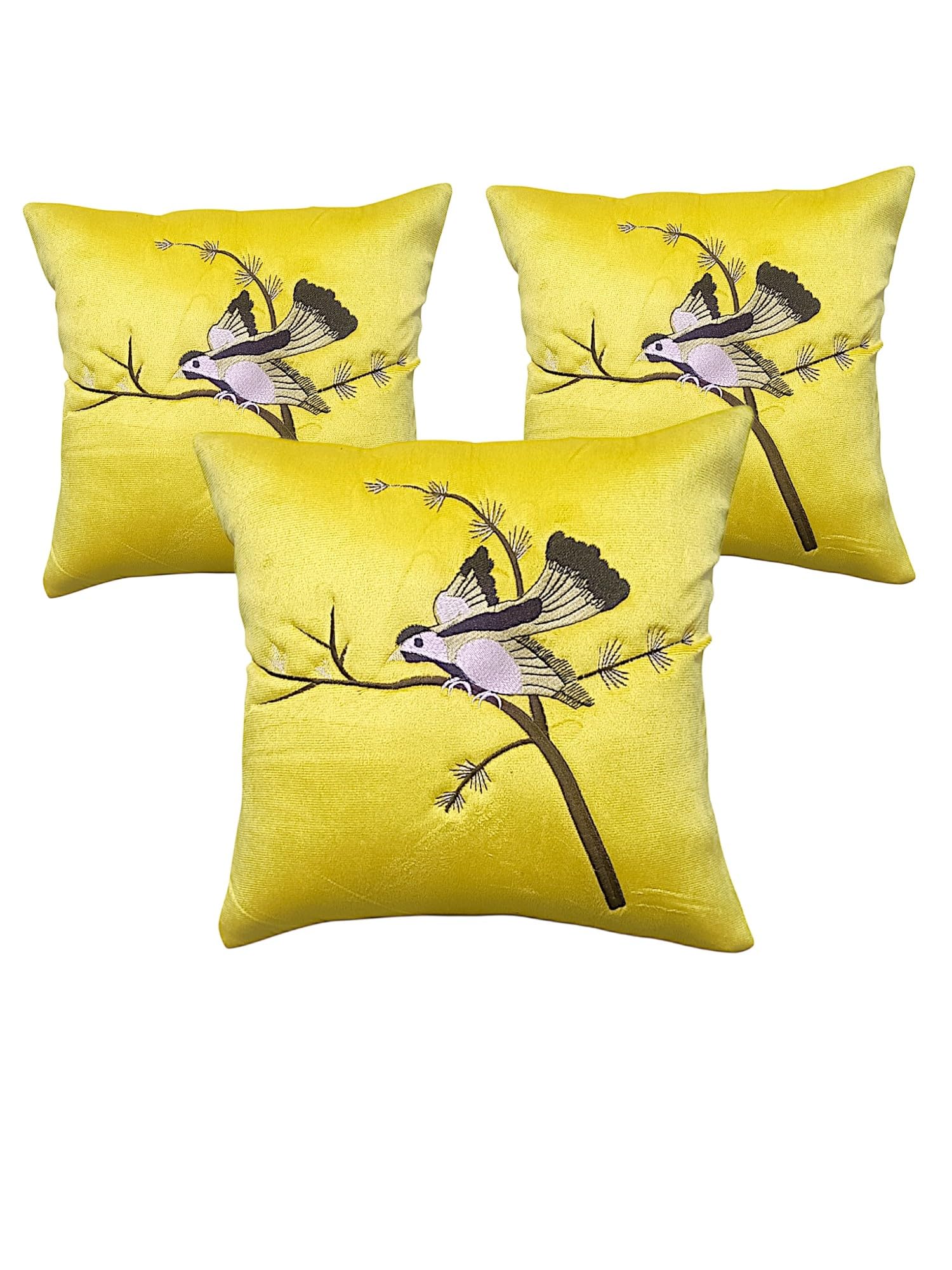 Rose Velvet Cushion Covers - Set of 3 -7