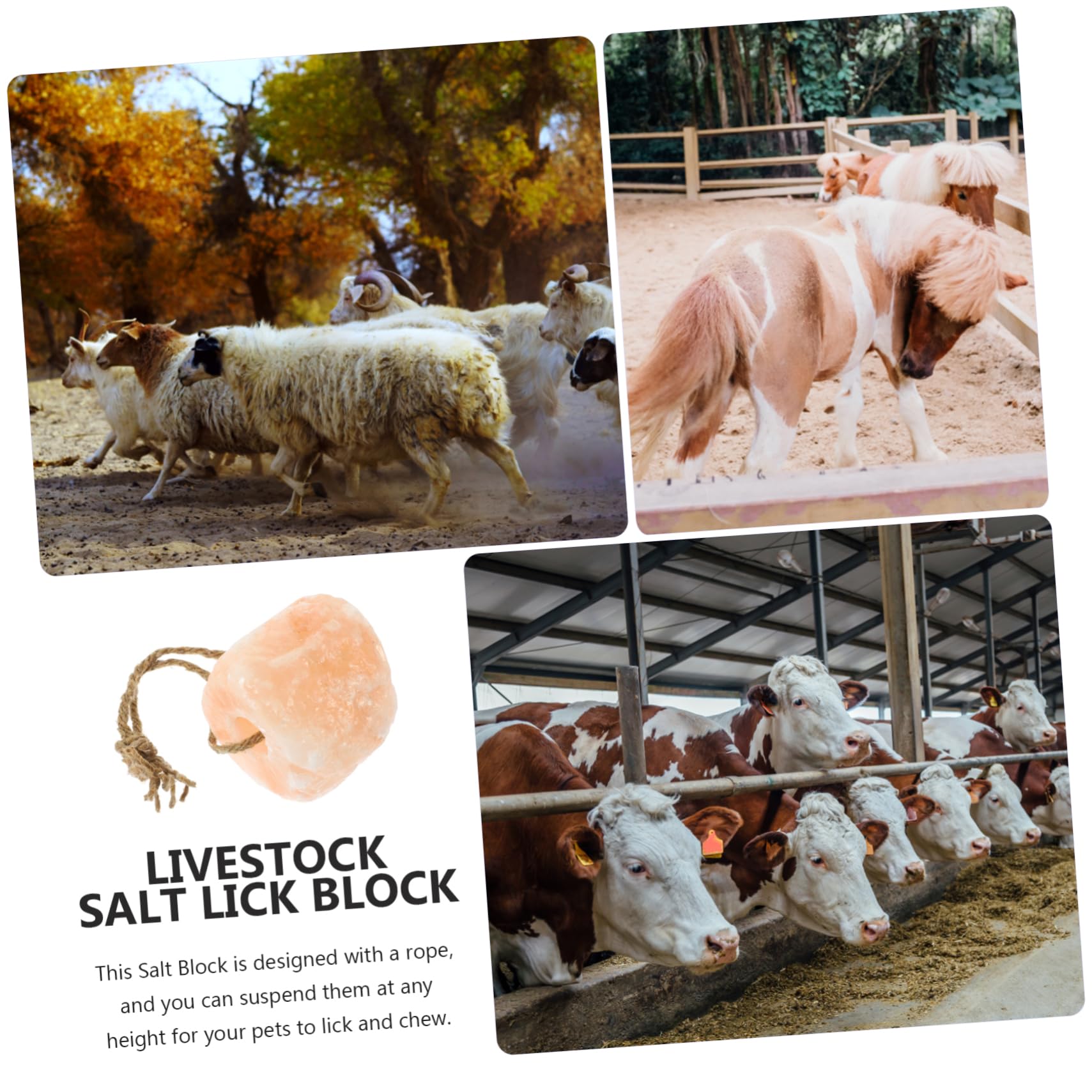 Bloque De Para Lamer Para Ganado Bloque De Colgante Nutrición Animal Seguro y Natural Para Vacas Ovejas Caballos