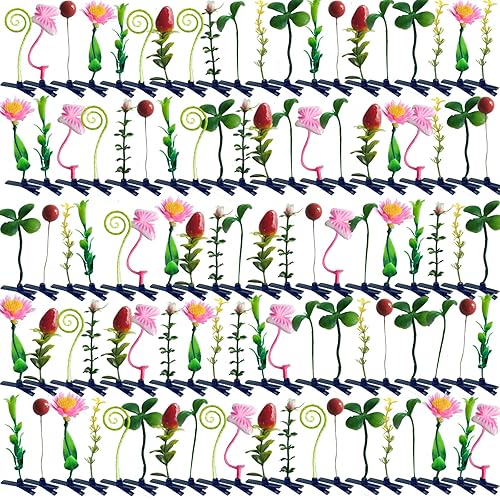 100 pinzas para el pelo de brotes de frijoles, horquillas divertidas para plantas, lindos estilos mixtos, pasadores de hierba para mujeres, niñas,