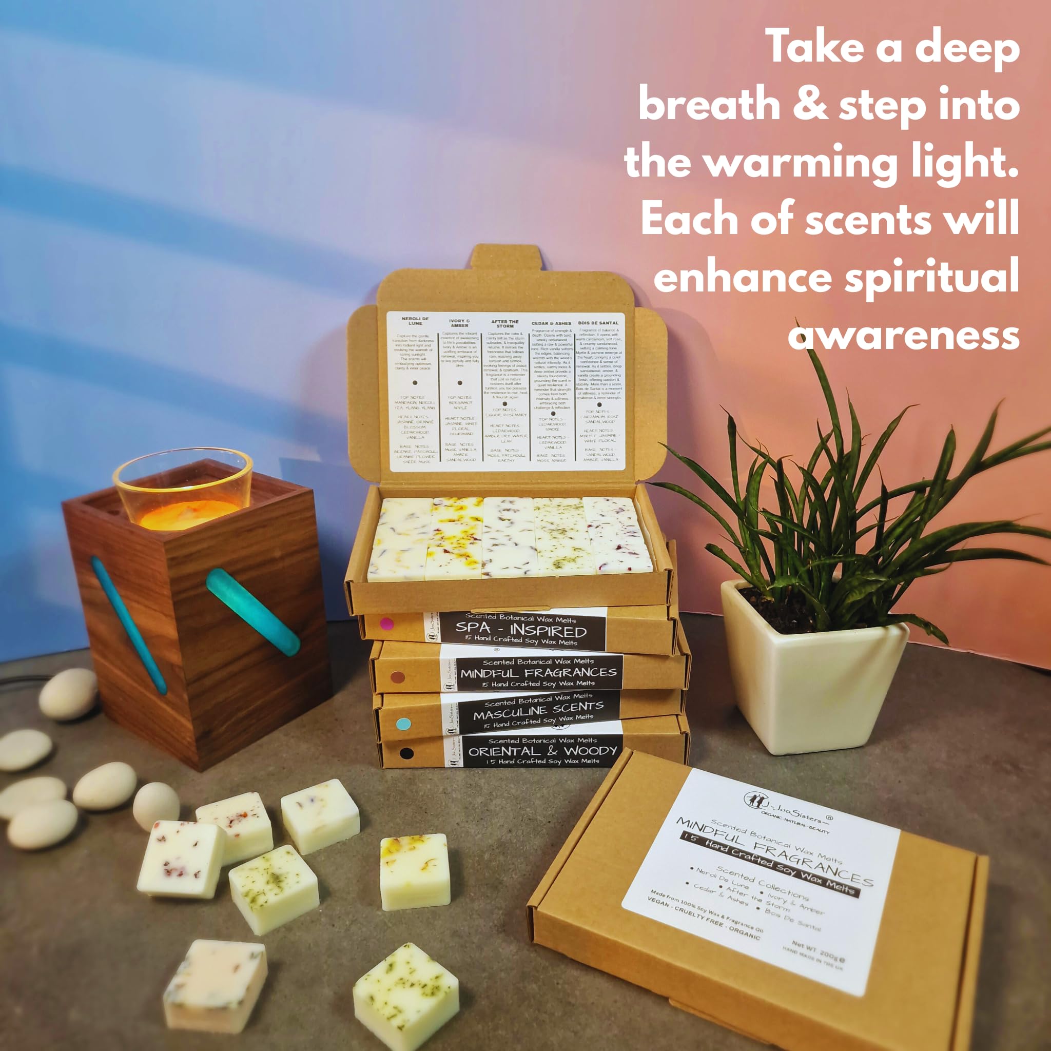 Mindful Fragrance, Highly Scented Botanical Wax Melts Collections (15 x 13.5g Hand Crafted), Vegan Friendly & Cruelty Free - Image 2
