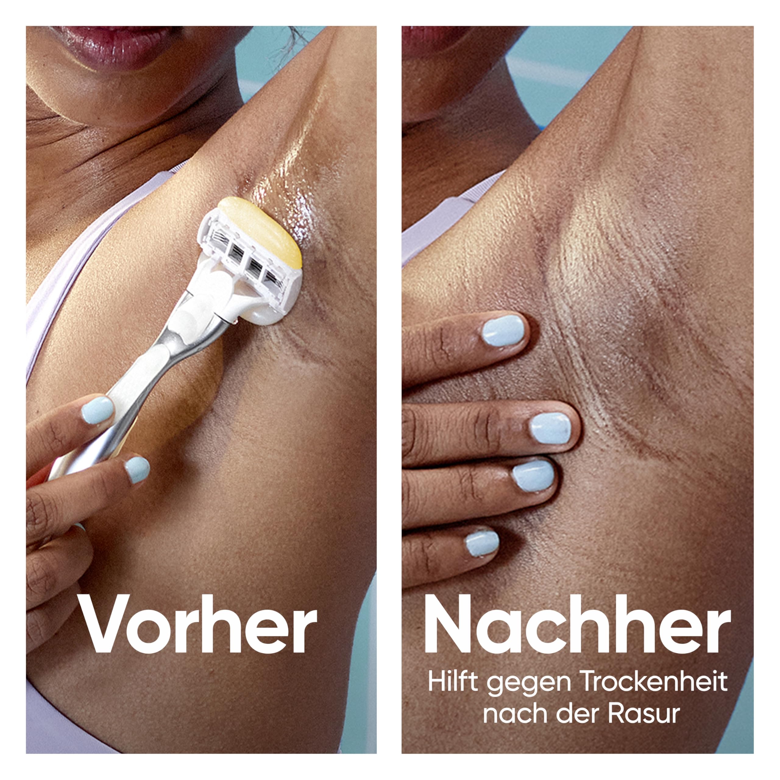 Gillette Venus Pro Comfortglide Kokosduft Rasierklingen Damen, 10 Original Ersatzklingen für Rasierer, Nassrasierer mit Olay Feuchtigkeitscreme für Damenrasierer
