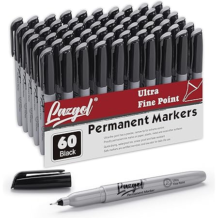 Pilot Extra Fine Point Permanent Markers – Black Ink, 12-Pack (44102), Xylene-Free