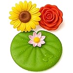 SplashEZ Mold Free Bath Toys for Kids & Toddlers | No Hole Baby Bath Toys | No Mold Floating Flowers for Bathtub Water Pool Shower Infants Babies Ages 0 1 3 6 12 18 Months | 3 pcs Lily Sunflower Rose