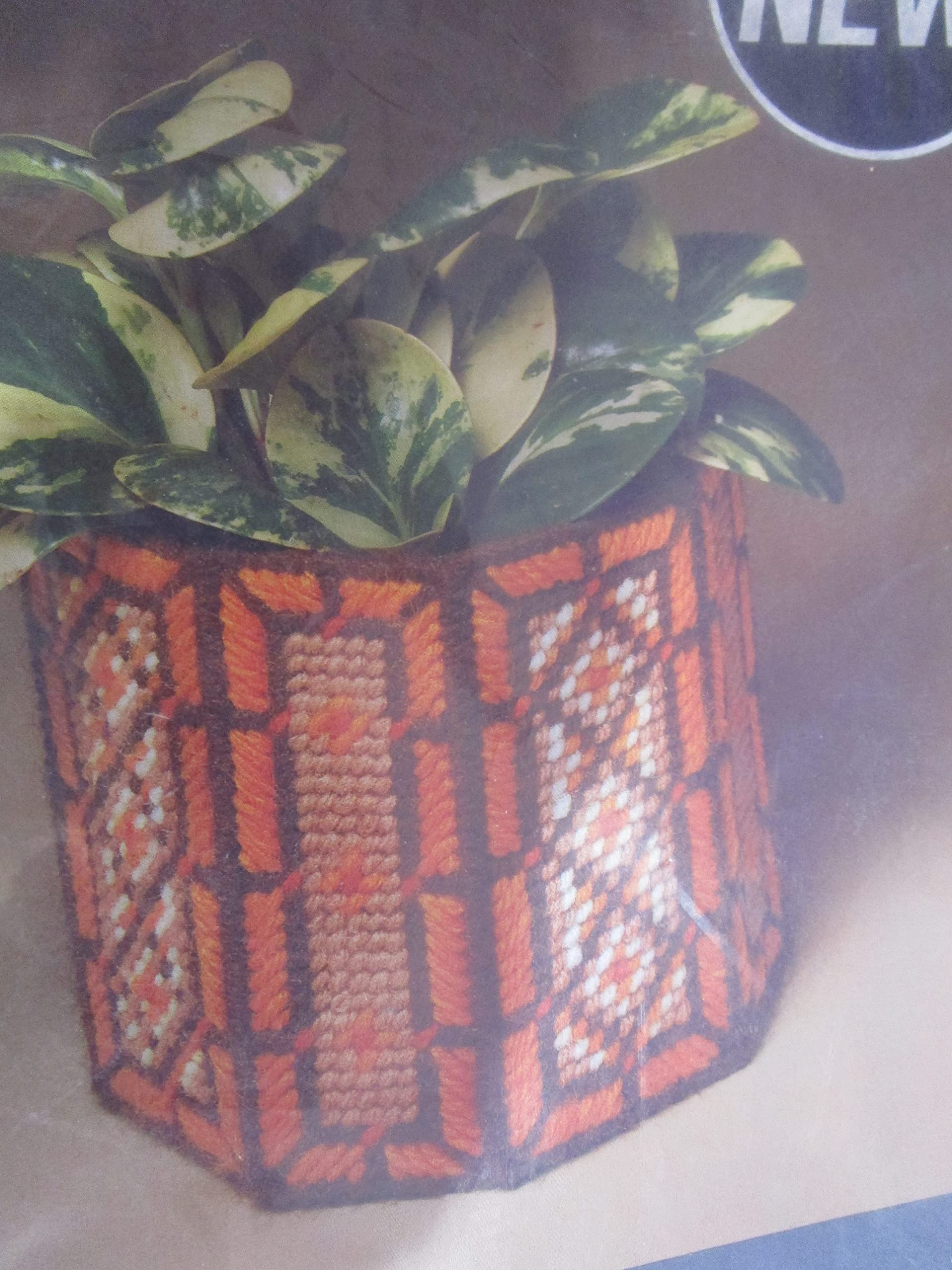 Stained Glass Plastic Canvas Planter Kit