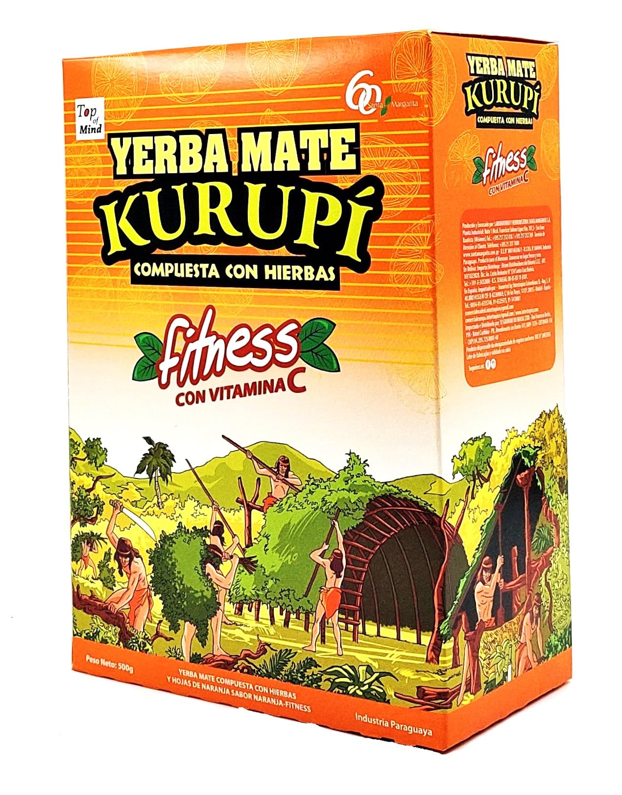 Kurupi Yerba Mate Fitness, 500g, Herbata, z Boldo i Skrzypem Polnym, Aromat Pomarańczowy