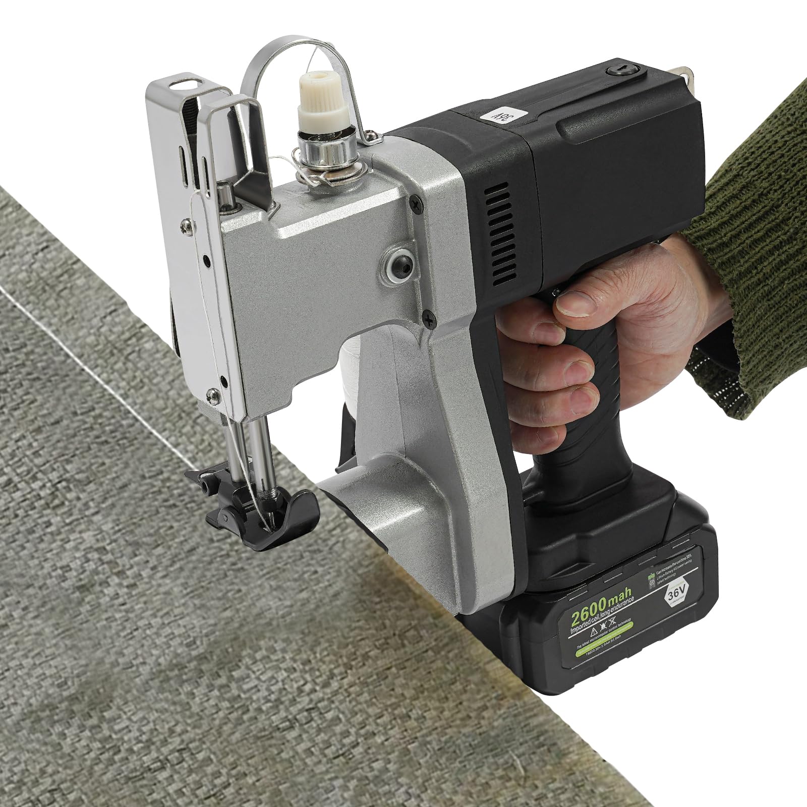 Bag Sewing Machine, Battery Powered Bag Closing Machine With Adjustable Thread, High Speed Automatic Woven Bag Sewer for Packing Non-woven Fabrics Leather