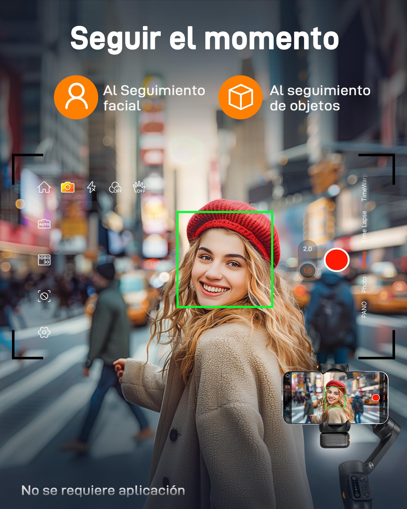 hohem iSteady V3 Gimbal Estabilizador - Estabilizador de cardán 3 Ejes, rastreador magnético de IA, Controlador Desmontable, Poste extendido Incorporado, trípode, Plegable, para Live Stream, vlog