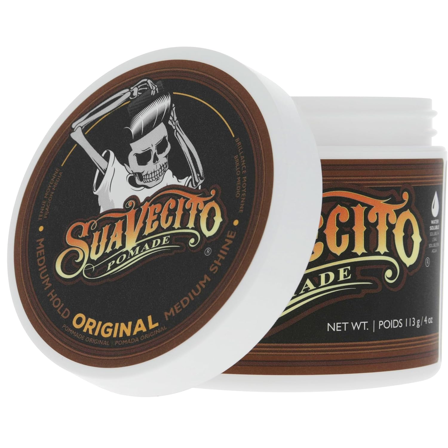 Suavecito Pomade For Men - Medium Hold Shine Water Based oz Pack Wax Like Flake All Day Hair Free Gel Hairstyles Easy To Wash Out - Image 8