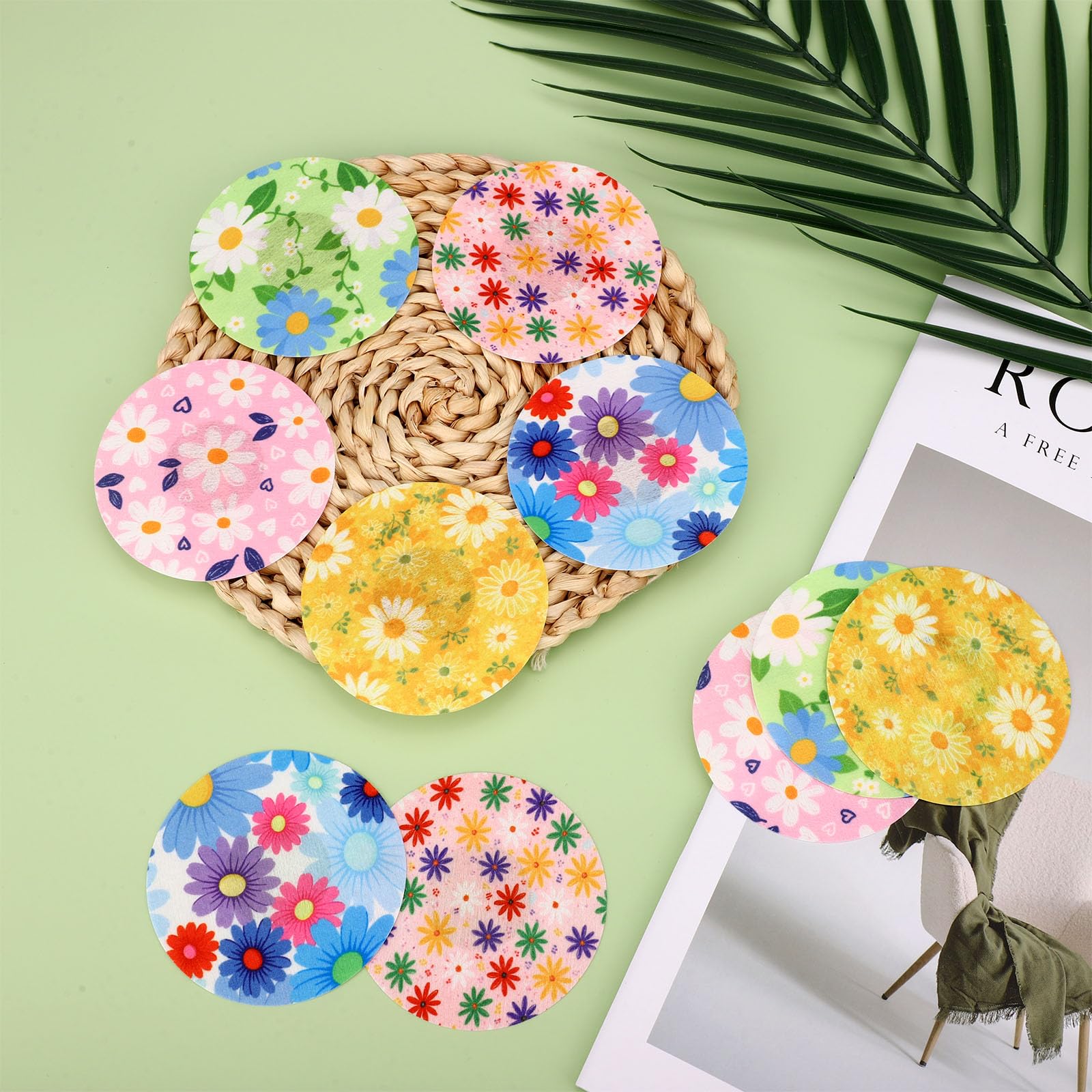 25pcs Marguerite Autocollant Capteur pour Libre 2/3, Motifs de Marguerites Autocollants Patchs CGM Imperméables et Résistants à la Transpiration Compatibles avec Libre