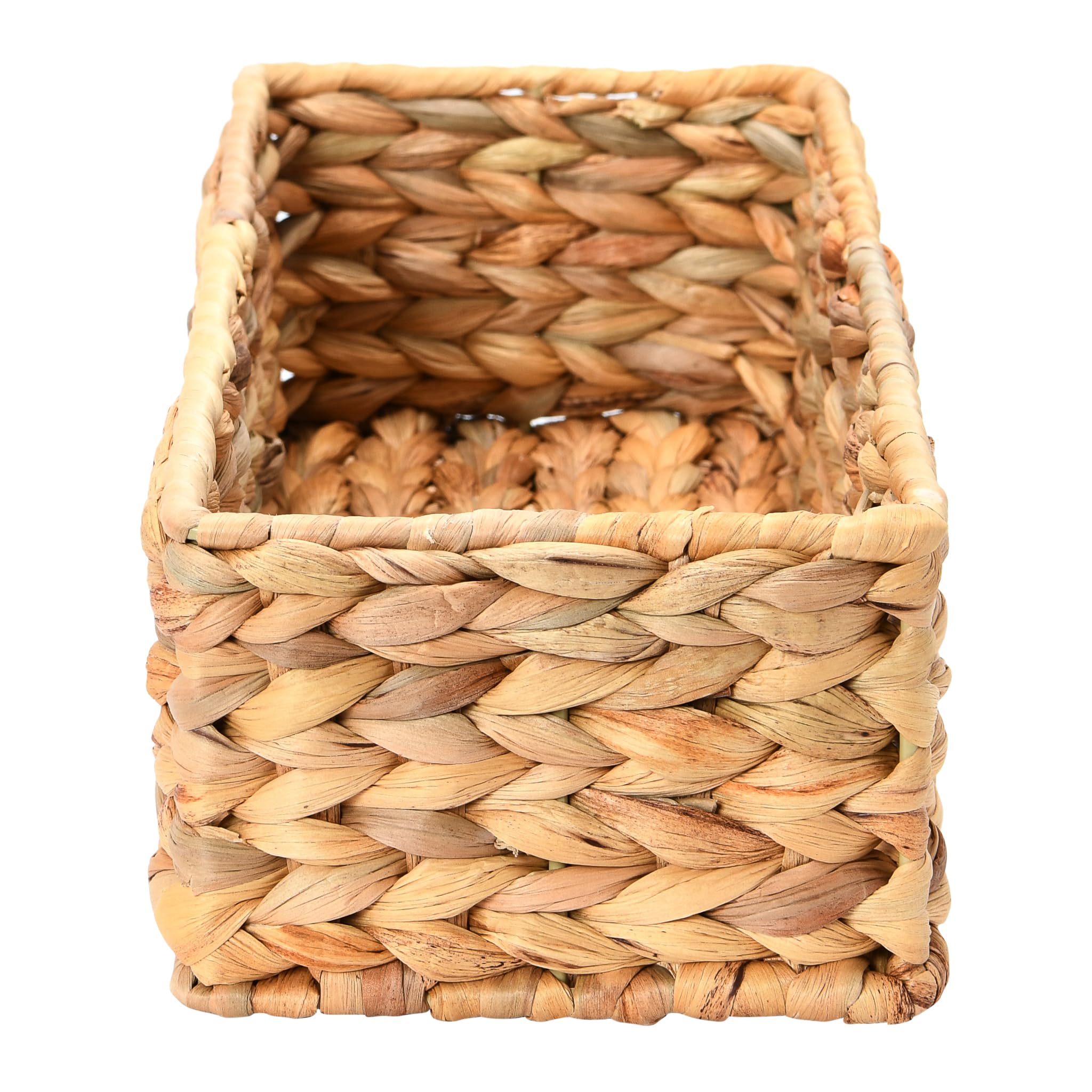 Household Essentials Aufbewahrungskorb aus Wasserhyazinthe, rechteckig, natur