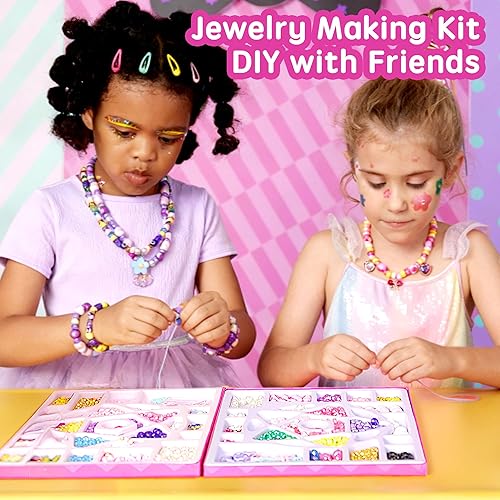 Miniatura 7 de Kit de fabricación de pulseras con dijes para niños, kit de fabricación de joyas, regalos para niños de 6 a 12 años, regalo de cumpleaños, juguetes