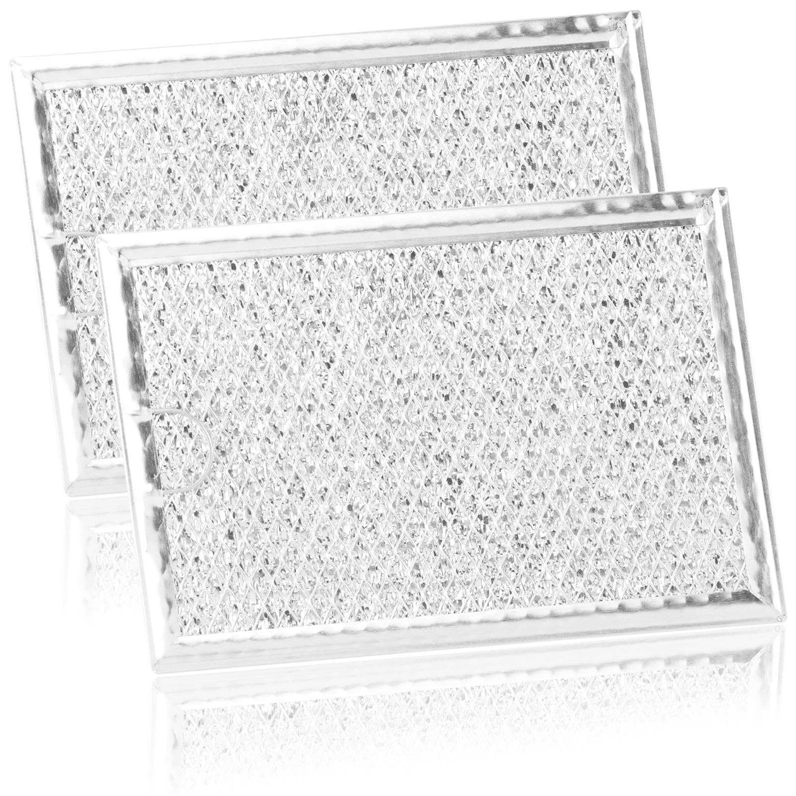 Photo 1 of Ovrimelle Microwave Grease Filter, Silver, 7.6x5 Inch (2 Pack)