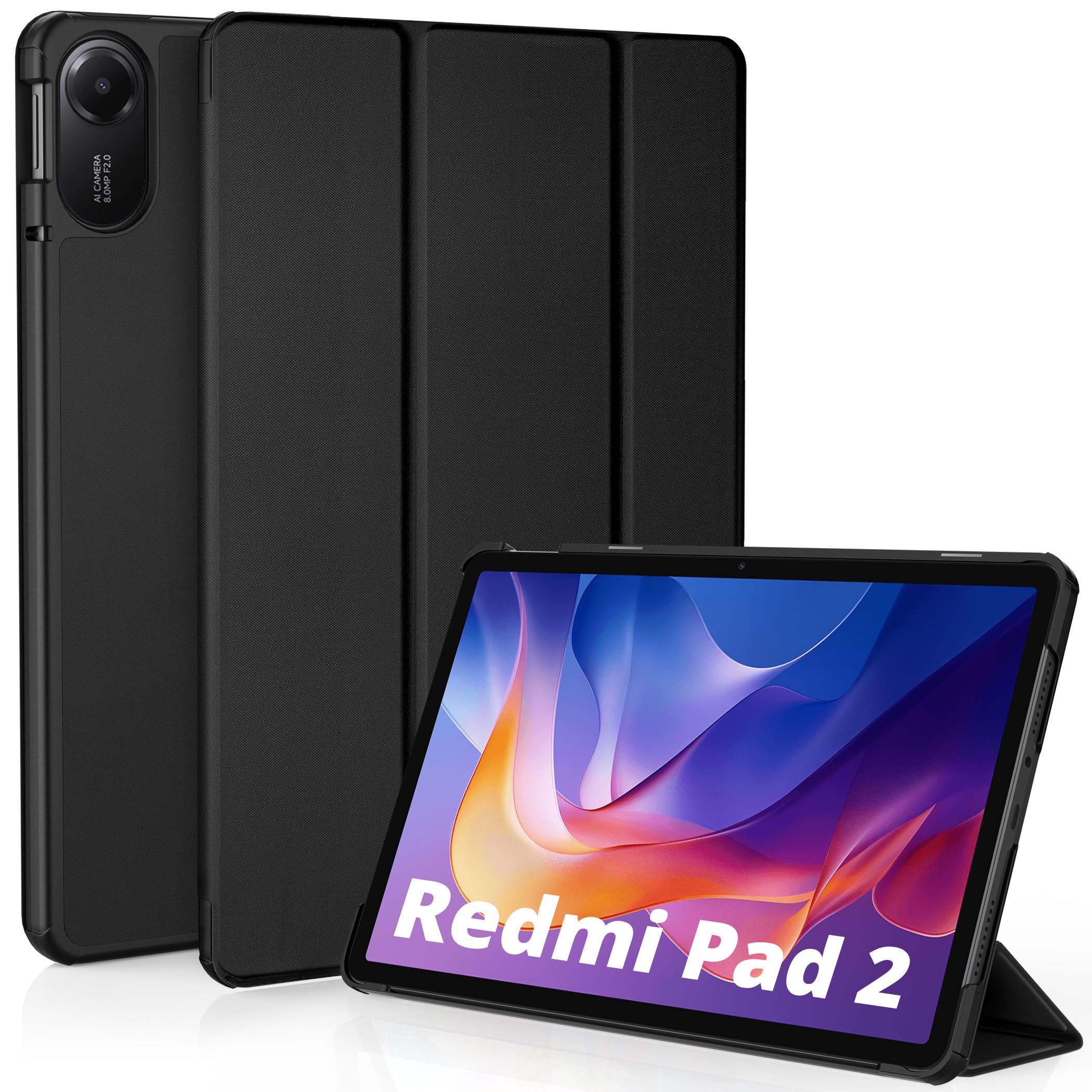 Xiaomi Redmi Pad 2 11 Cali Cover PU Custodia Ultra Sottile Leggero Supporto in Pelle Pelle