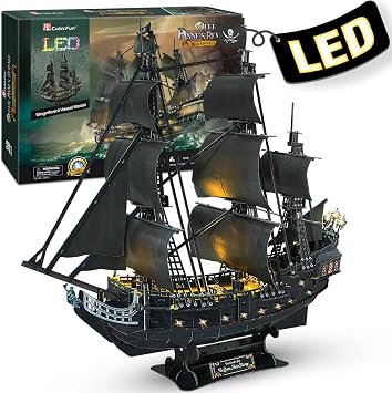 CubicFun Maquette 3D Bateau Pirate Queen Anne's Revenge avec LED (340 Pièces)