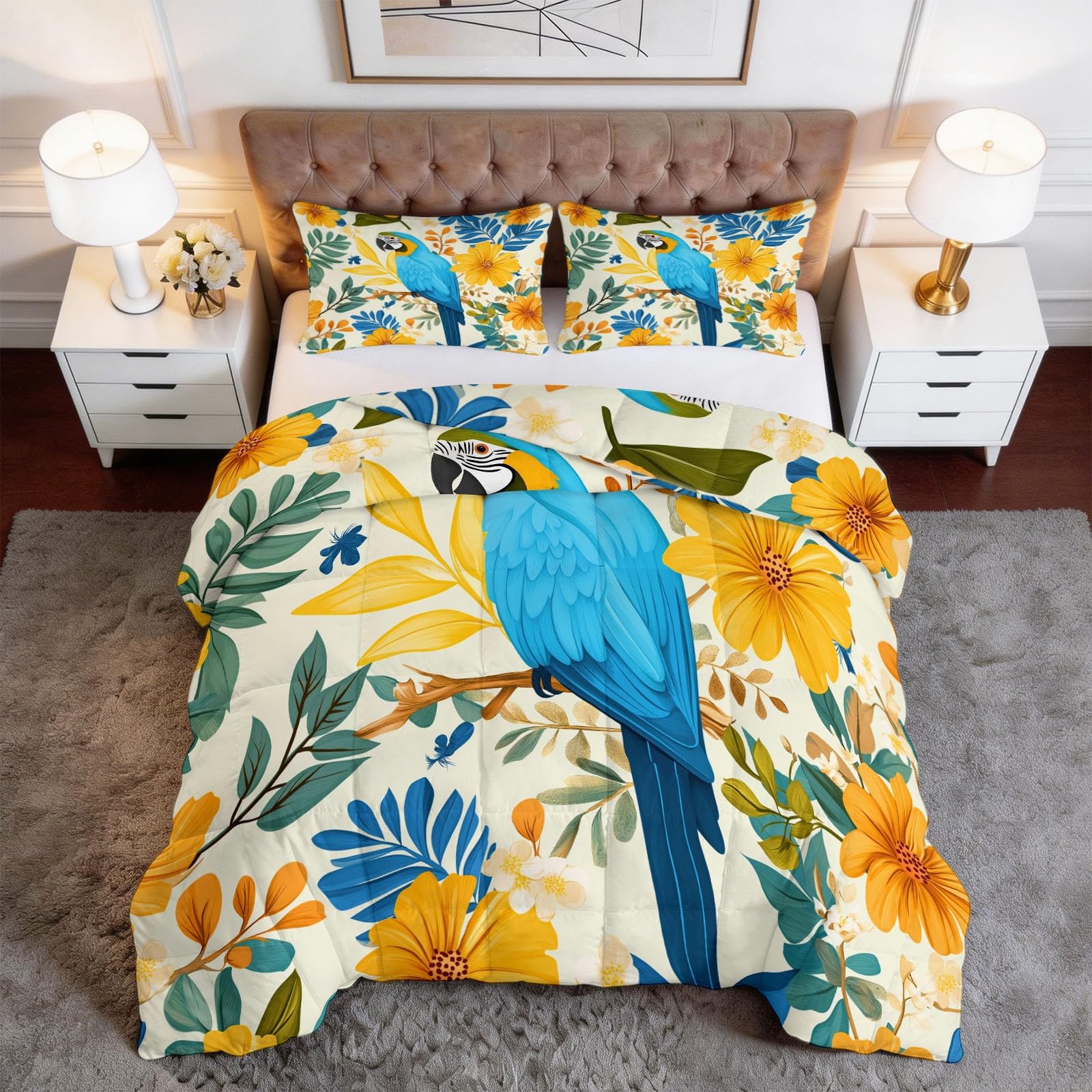 Edredón de 180 x 200 cm para 4 estaciones, reversible, multicolor, para todo el año, sin funda, lavable, para las cuatro estaciones