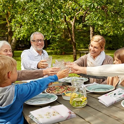 Miniatura 6 de 12 servilletas de tela de primavera florales de 20 x 20 pulgadas, lavables para cena, té, fiesta, boda, restaurante, interior y exterior, botánico
