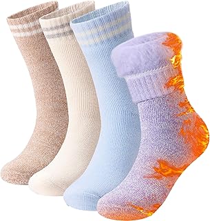 HUGSWEET Thermal Winter Socks for Women Extra Thick Insulated Heated Sli...