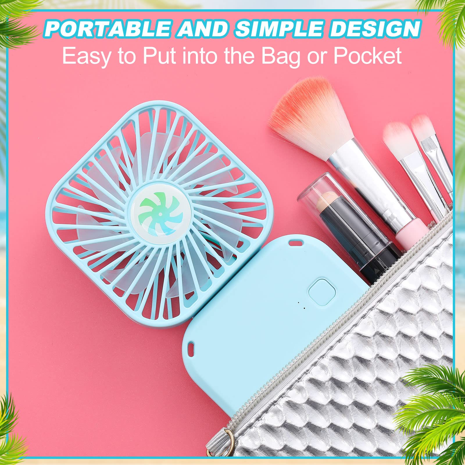Hortsun Mini ventilatore portatile portatile da appendere al collo ventilatore da appendere alla collana ventilatore pieghevole elettrico mini ventilatore da scrivania silenzioso ricaricabile USB