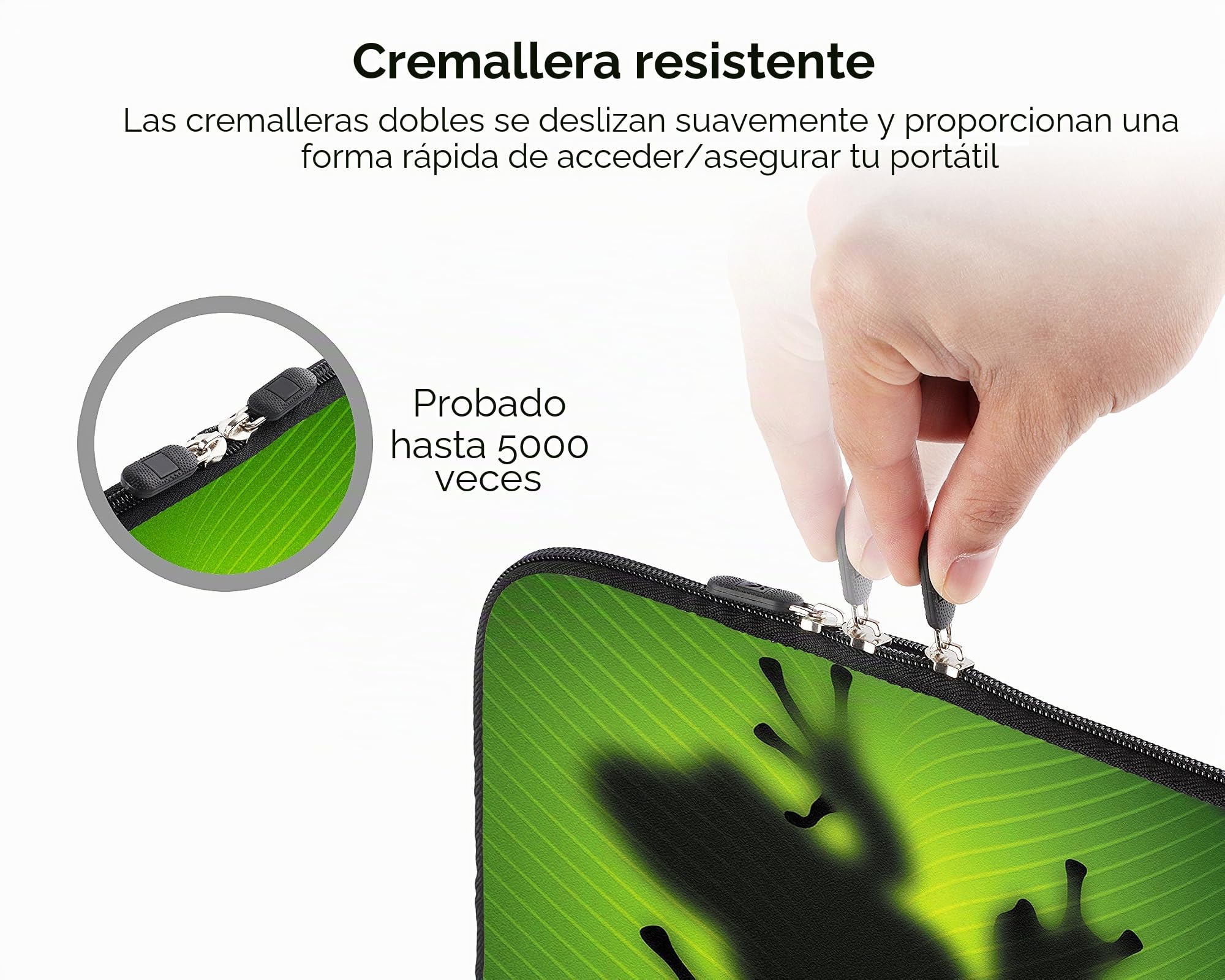 Sidorenko 15-15,6 Pulgada Funda para Laptop | Caja del Cuaderno Neopreno | Caja del Ordenador portátil Cremallera Duradera Protección de 3 Capas, Resistentes al Agua