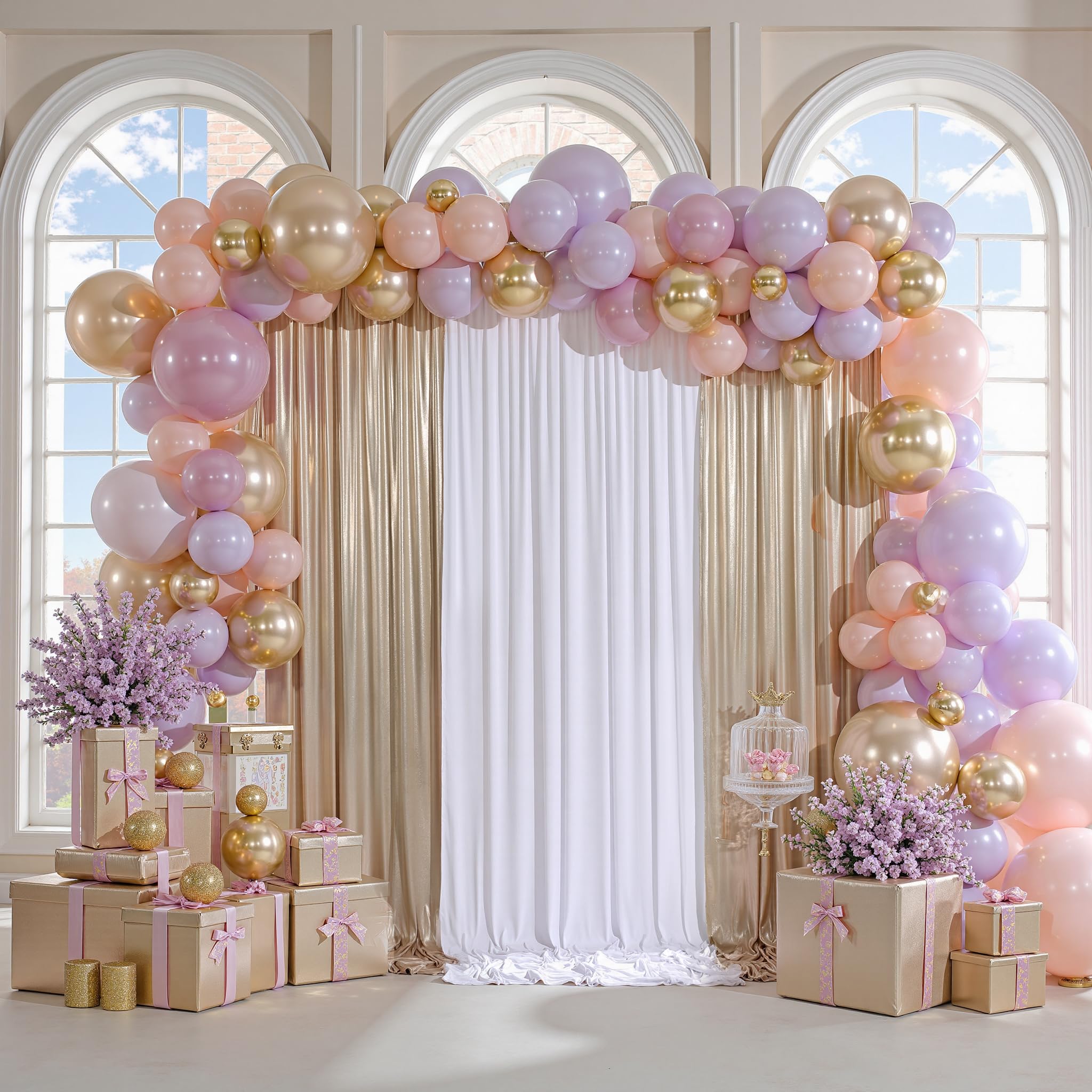 3 x 3 m di spessore champagne glitter sfondo tende a pannelli per feste, senza pieghe, paillettes scintillanti, sfondo fotografico, 2 pannelli 1,5 x 3 m Shimmer Back Drop Cloth per matrimoni e