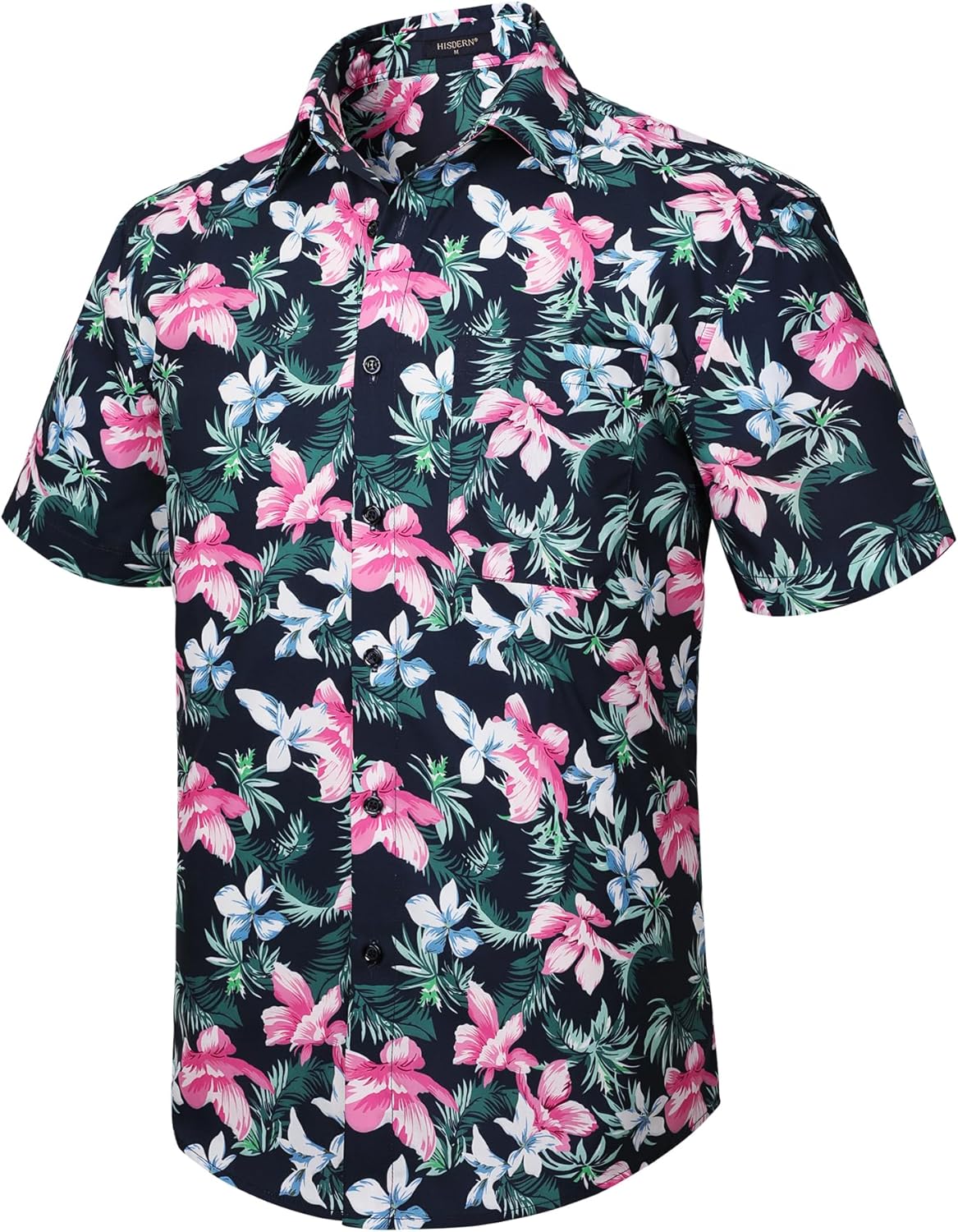 Men’s Hawaiian Shirts Short Sleeve Floral Tropical Aloha Shirt Casual Summer Button Down Holiday Beach Shirt with Pocket