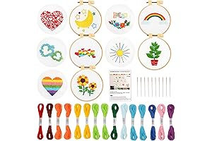 Pllieay Kids Cross Stitch Embroidery Kit for Beginners