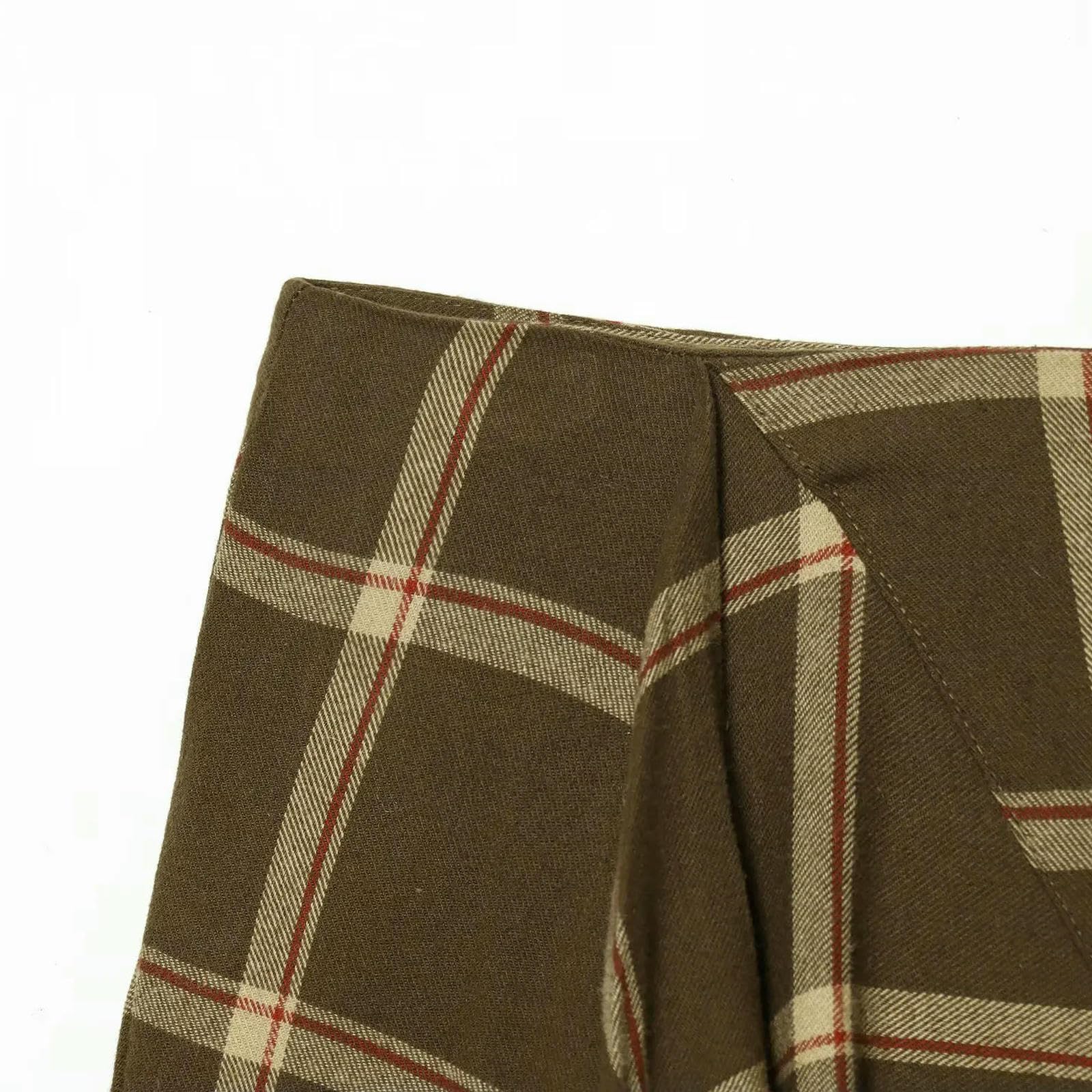 CHENSHI Gonna Lunga Gonne Scozzesi da Donna A Vita Alta Eleganti con Orlo Asimmetrico Casual Femminile-Come Immagine-s