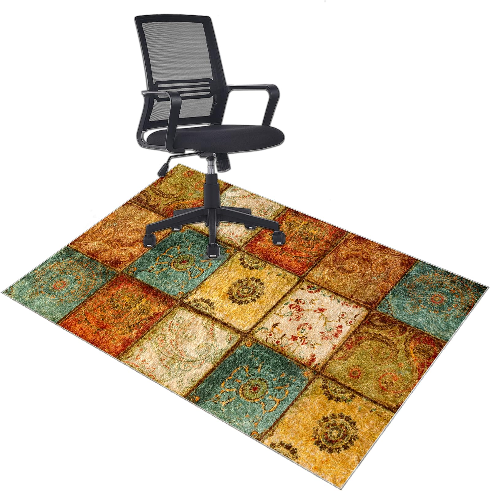 Heavy Duty Office Chair Mats for Carpeted and Hardwood Floor Low pile Chair Mat Soft and Comfortable Carpet Protectors Chair Mat Anti Slip Computer Desk Chair Mat Floor Gaming Chair Mat 150 x 170 cm