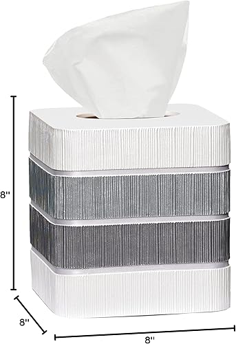 Miniatura 7 de Modern Line - Elegante soporte para caja de pañuelos, decoración moderna y clásica de lujo con diseño occidental, funda cuadrada de pañuelos para