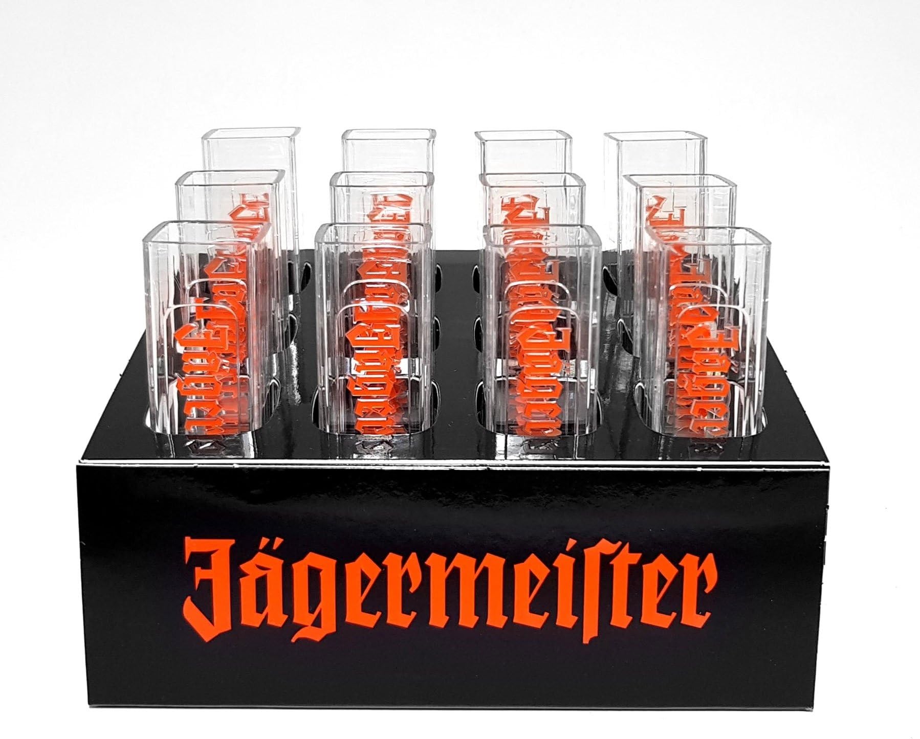 Jägermeister plastic shot glasses, test tubes, pack of 12