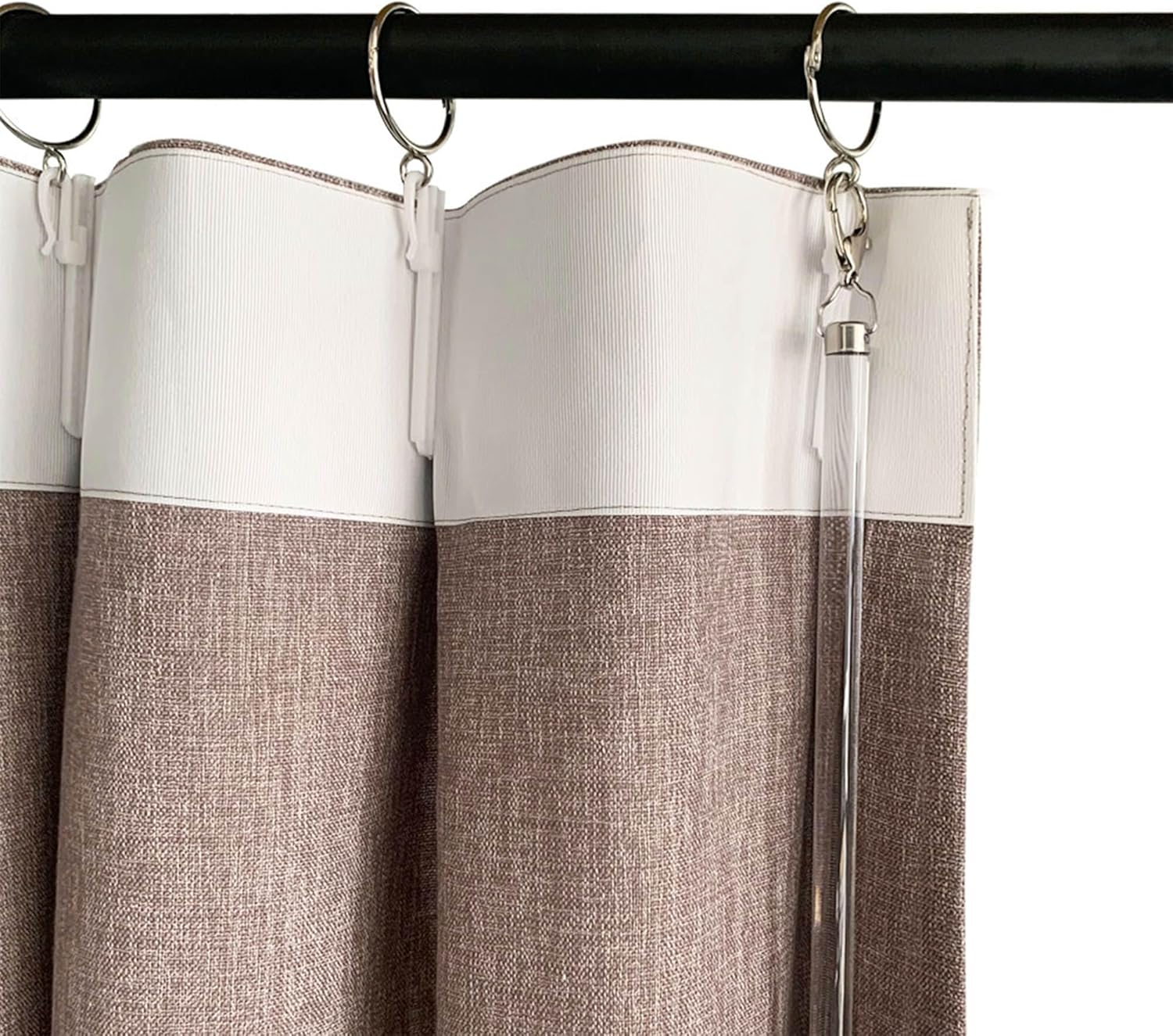CURTARRA Bob Clear Acrylic Drape Wands Set of 2pcs