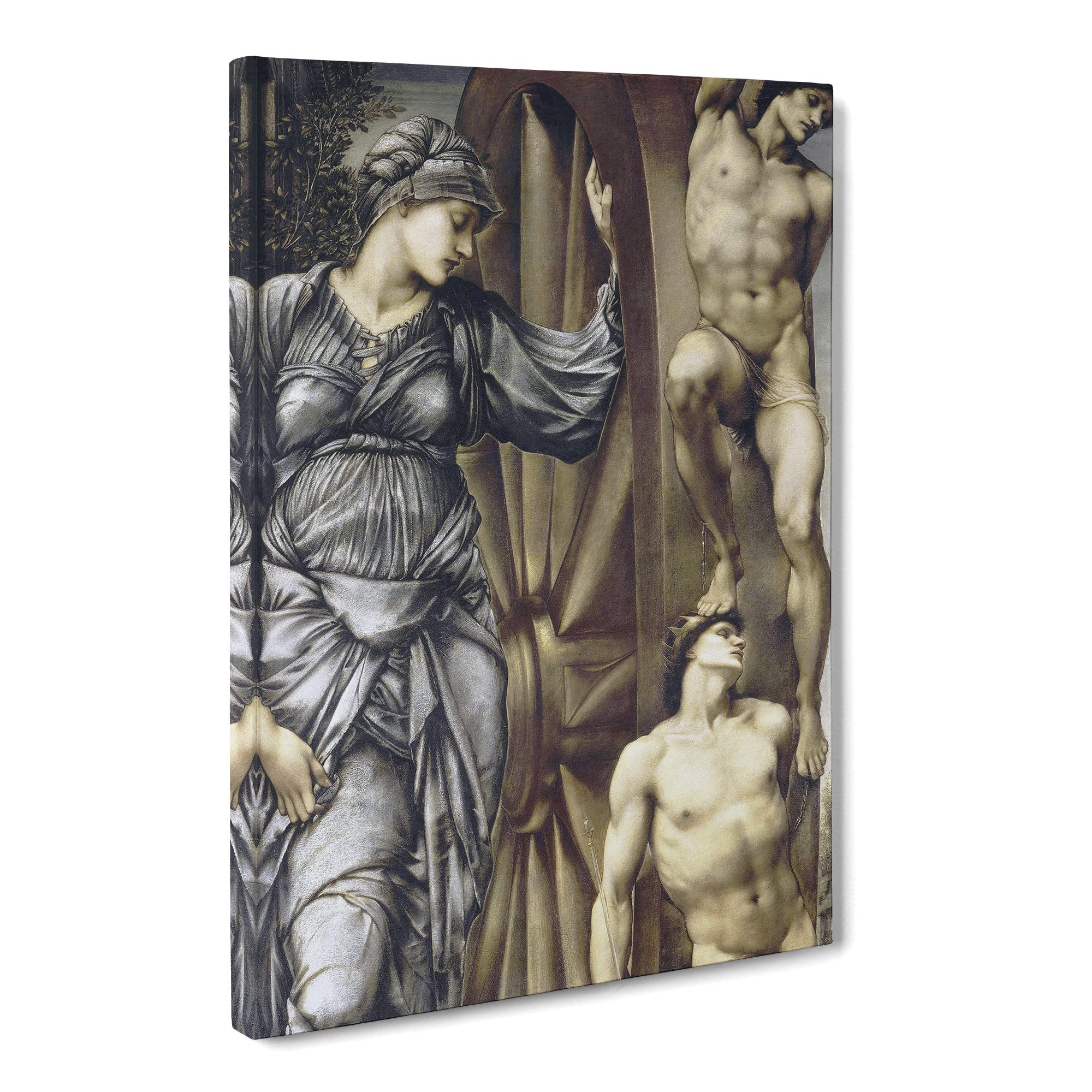 Edward Burne Jones The Wheel Of Fortune Canvas Print, Mixed, 25L x 50W cm