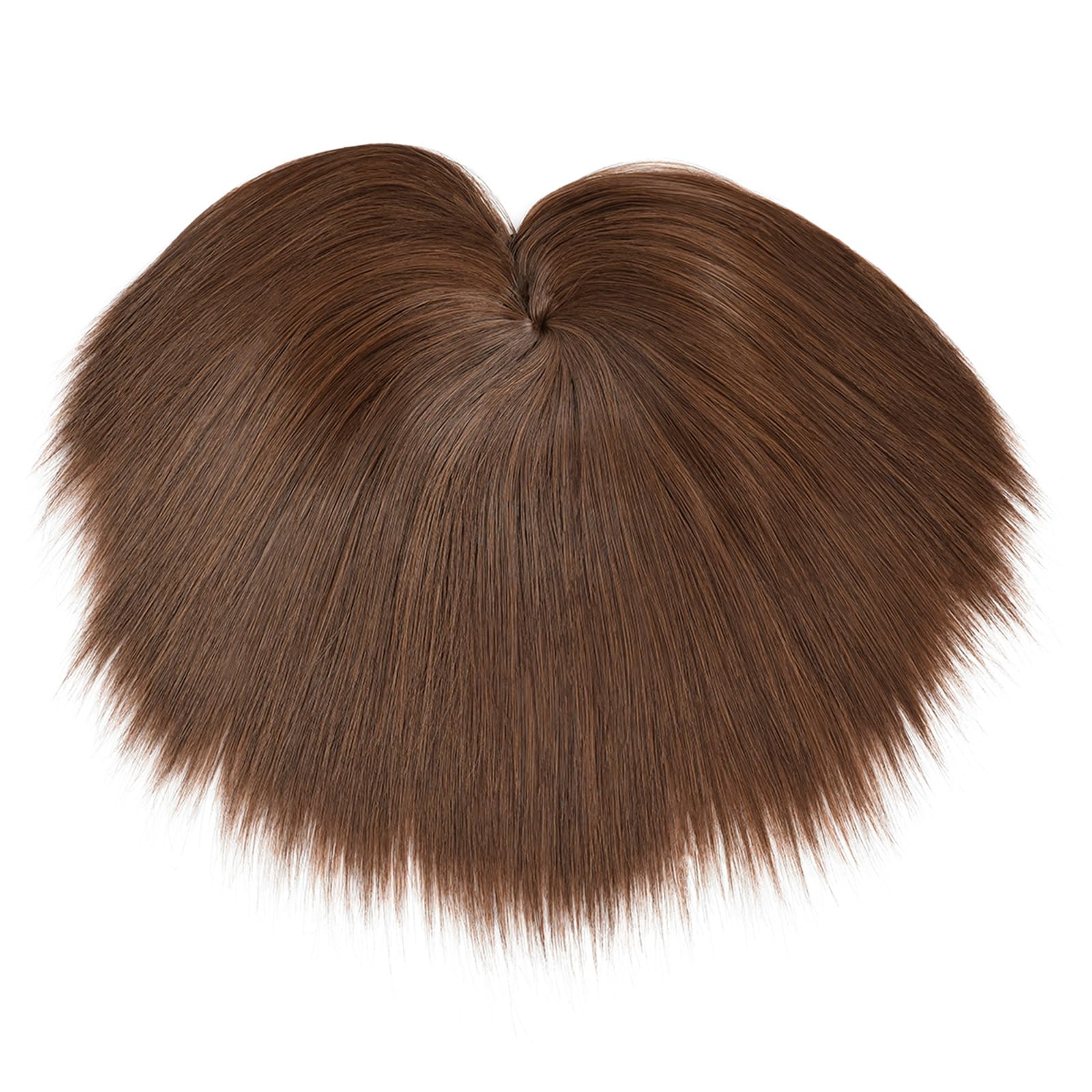 Yamel Hair Toppers for Women Clips in Hair Pieces Synthetic Straight Wiglets Hairpieces for Thinning Hair Dark Auburn mix Light Auburn - Image 4