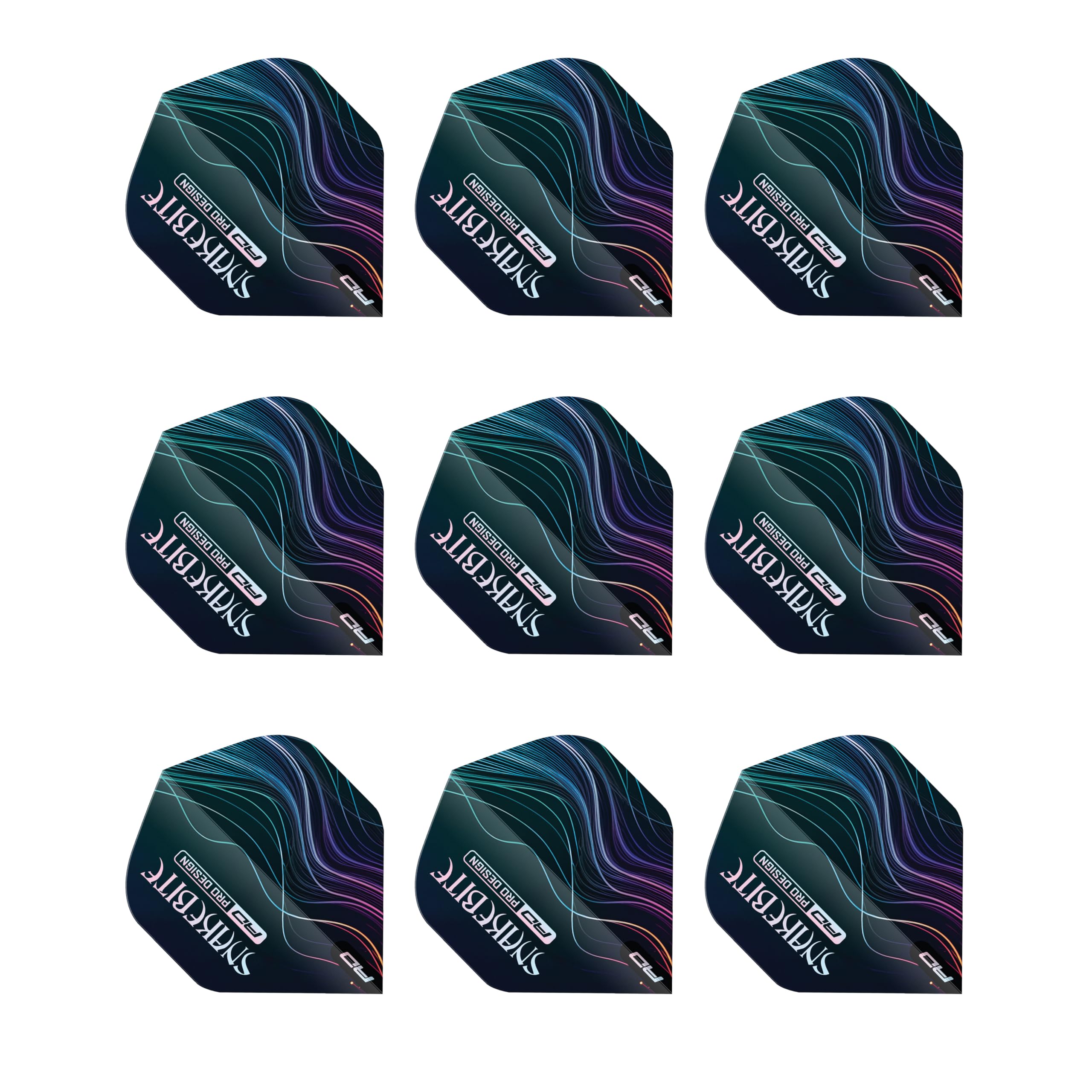 RED DRAGON Professional Player Peter Wright Snakebite Hardcore No.1 Premium Standard Extra Thick - 100 micron Dart Flights 3 Sets Per Pack (9 Dart Flights in total)