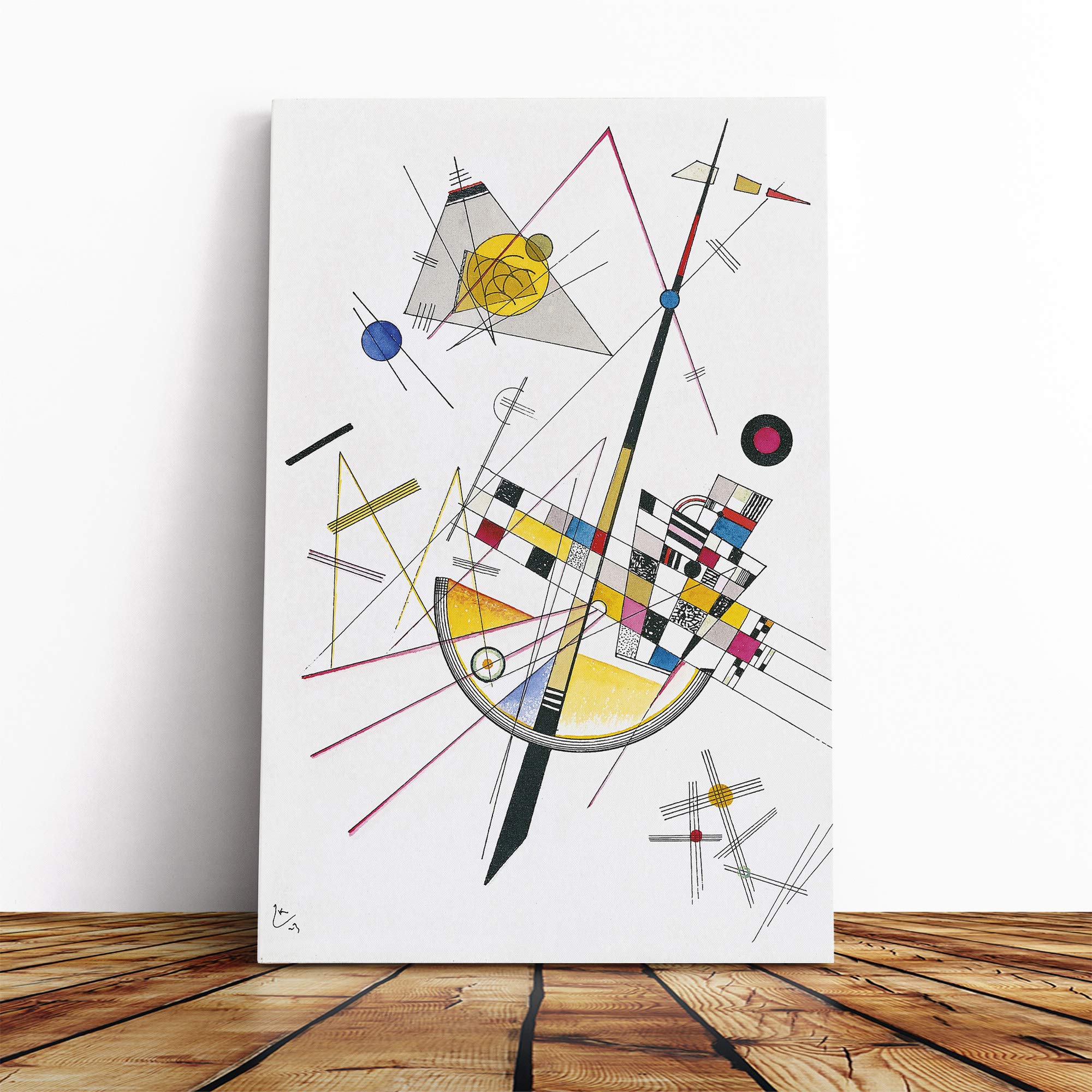 Wassily Kandinski Abstract No.2 Canvas Print | Gallery Wrapped 30mm Frame Wall Art | 20x14 inches | Ready to Hang | Abstract Picture | Living Room Bedroom Lounge Office