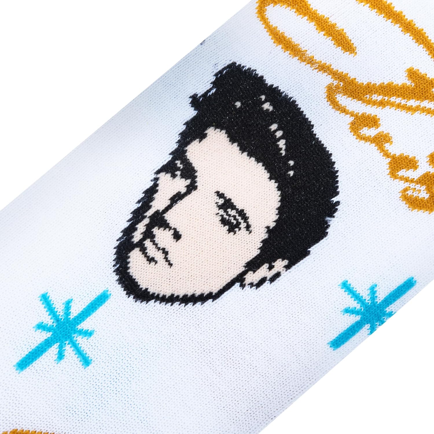 Crazy Socks – Elvis Presley Retro 1950s Rock & Roll Design – Novelty Crew Sock – Large – Fun Music-Themed Gift for Men & Women - Image 4