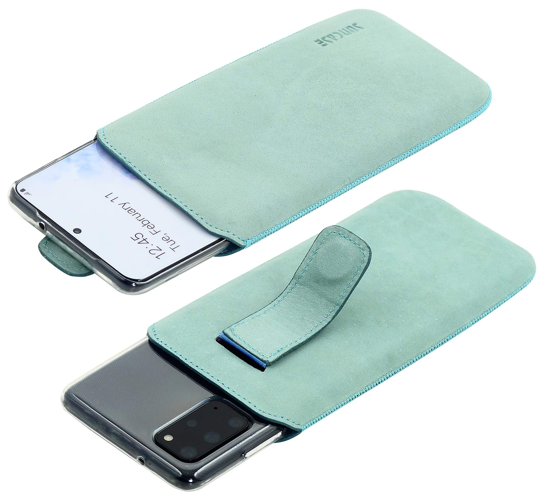 Suncase Custodia In Vera Pelle Per Xiaomi Mi 10 Pro – Con Linguetta Di Estrazione E Custodia In Silicone Inclusa